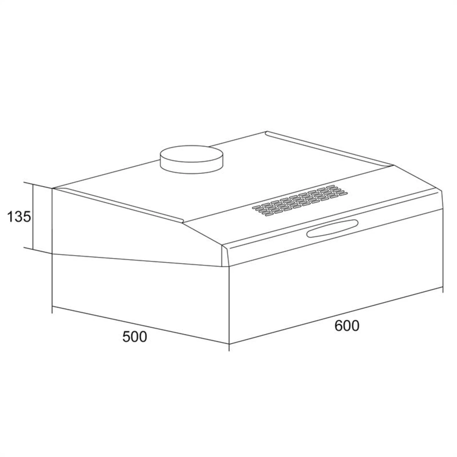 UW60SF Dunstabzugshaube Edelstahl 60 Cm 205 M³/h Unterbau Abluft LED – Bild 7