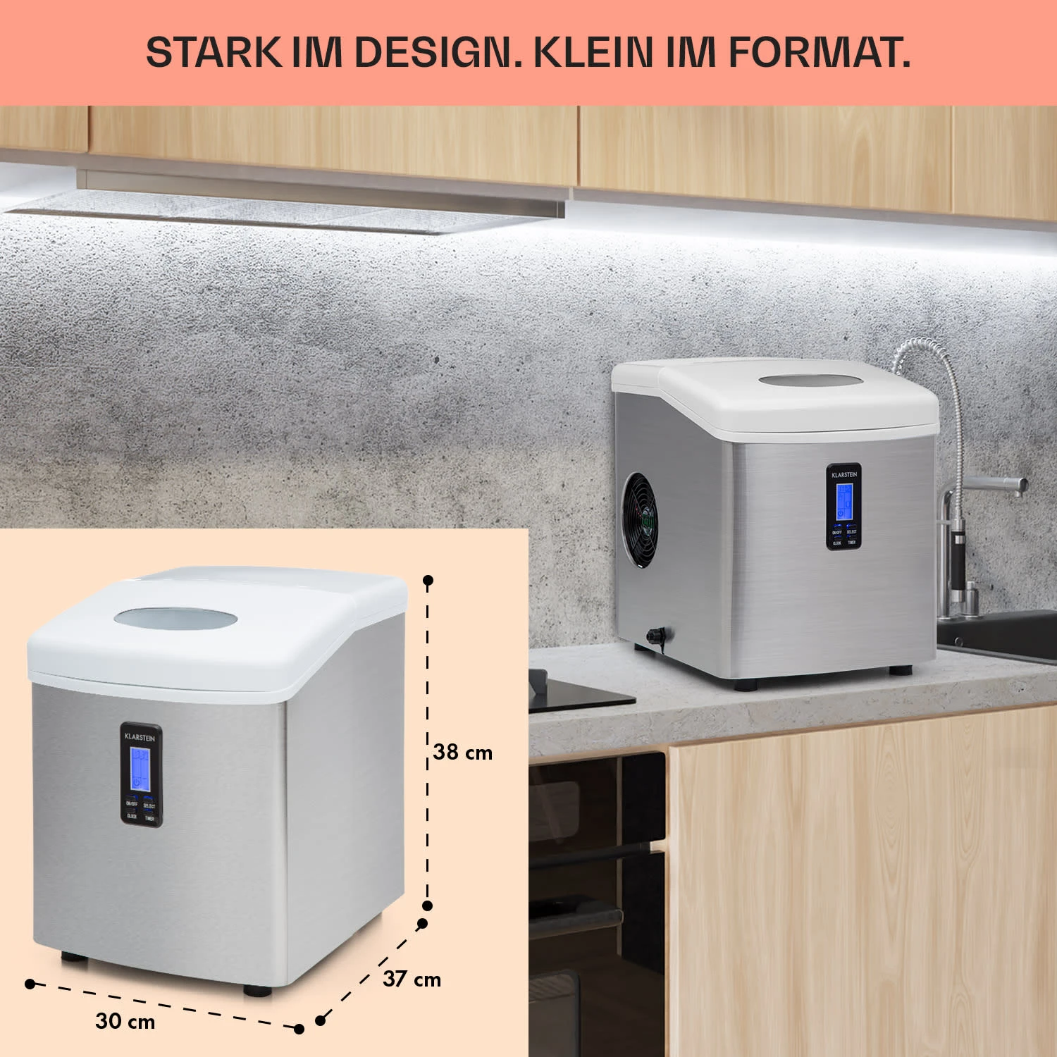 Mr. Silver-Frost Eismaschine 150W Edelstahl Weiß 15kg – Bild 6