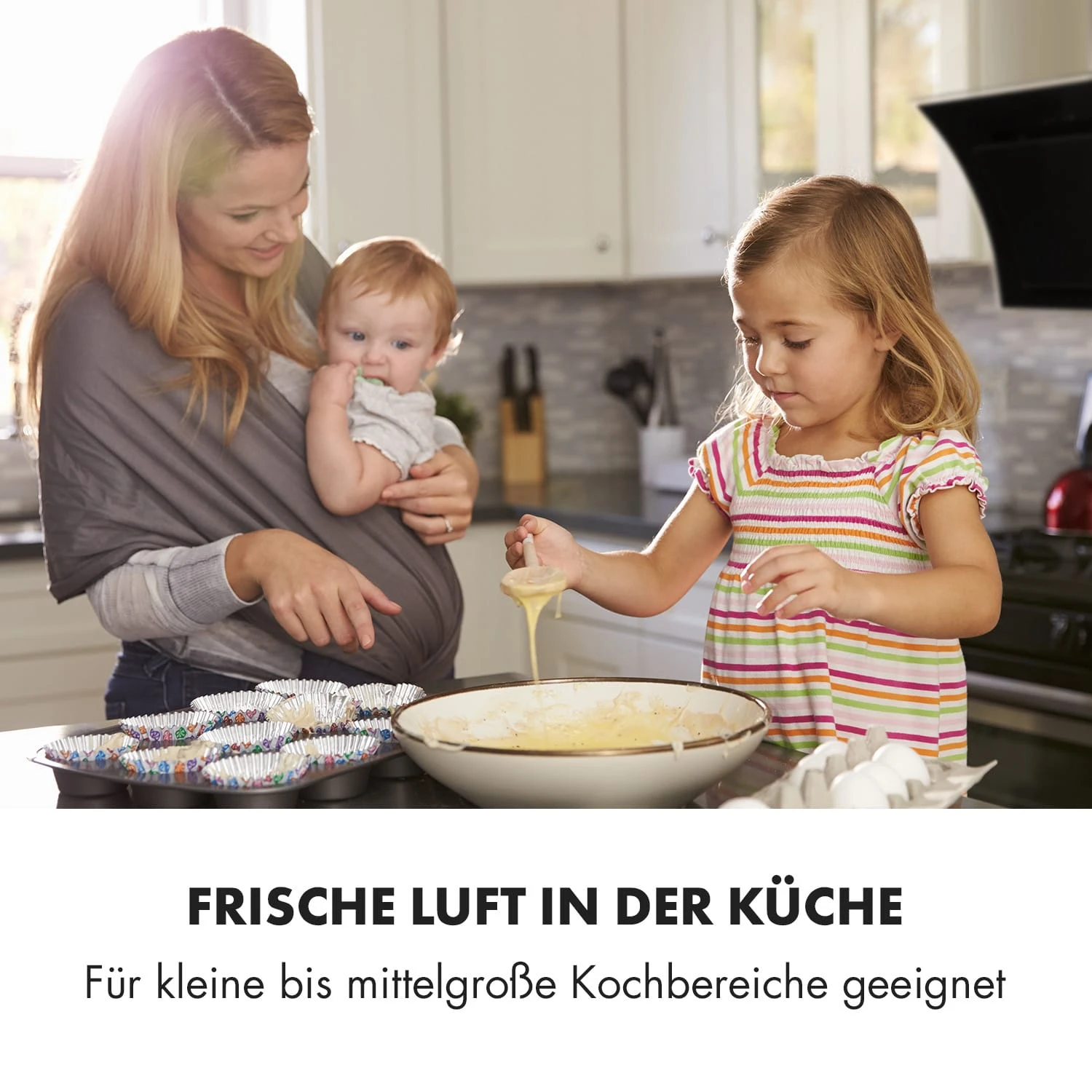 Sabia 90 Dunstabzugshaube 90cm 600m³/h LEDs 3 Leistungsstufen Schwarz – Bild 3