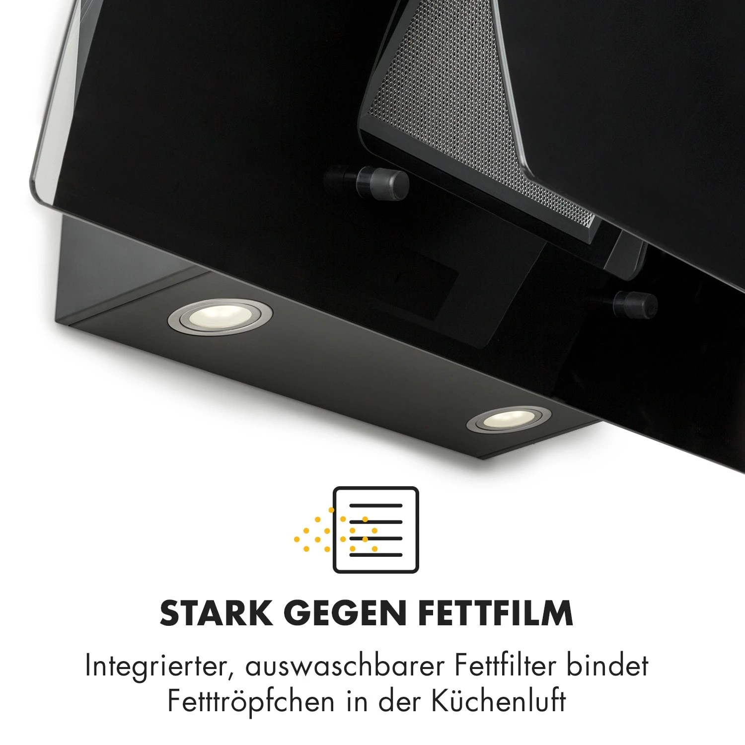 Sabia 90 Dunstabzugshaube 90cm 600m³/h LEDs 3 Leistungsstufen Schwarz – Bild 9