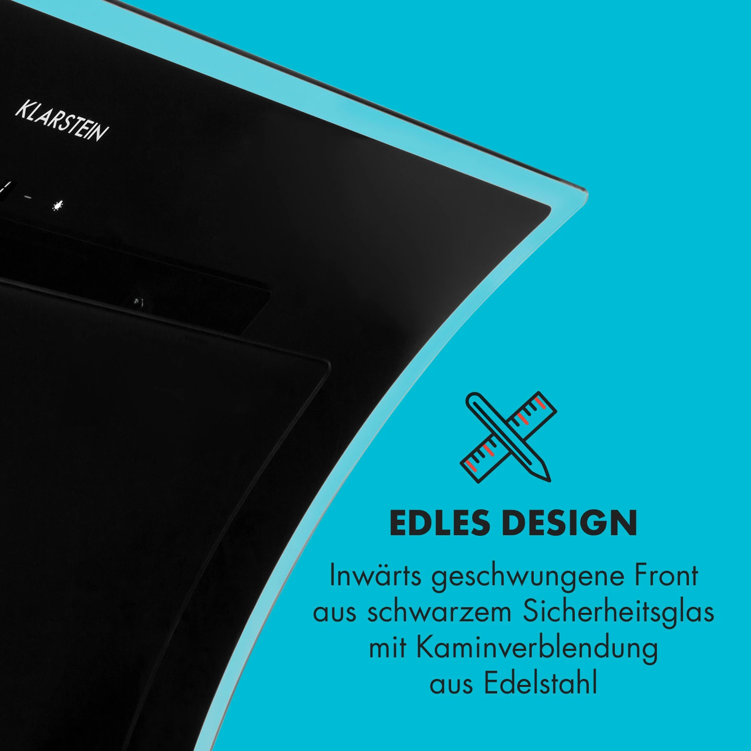 Sabia 90 Dunstabzugshaube 90cm 600m³/h LEDs 3 Leistungsstufen Schwarz – Bild 10