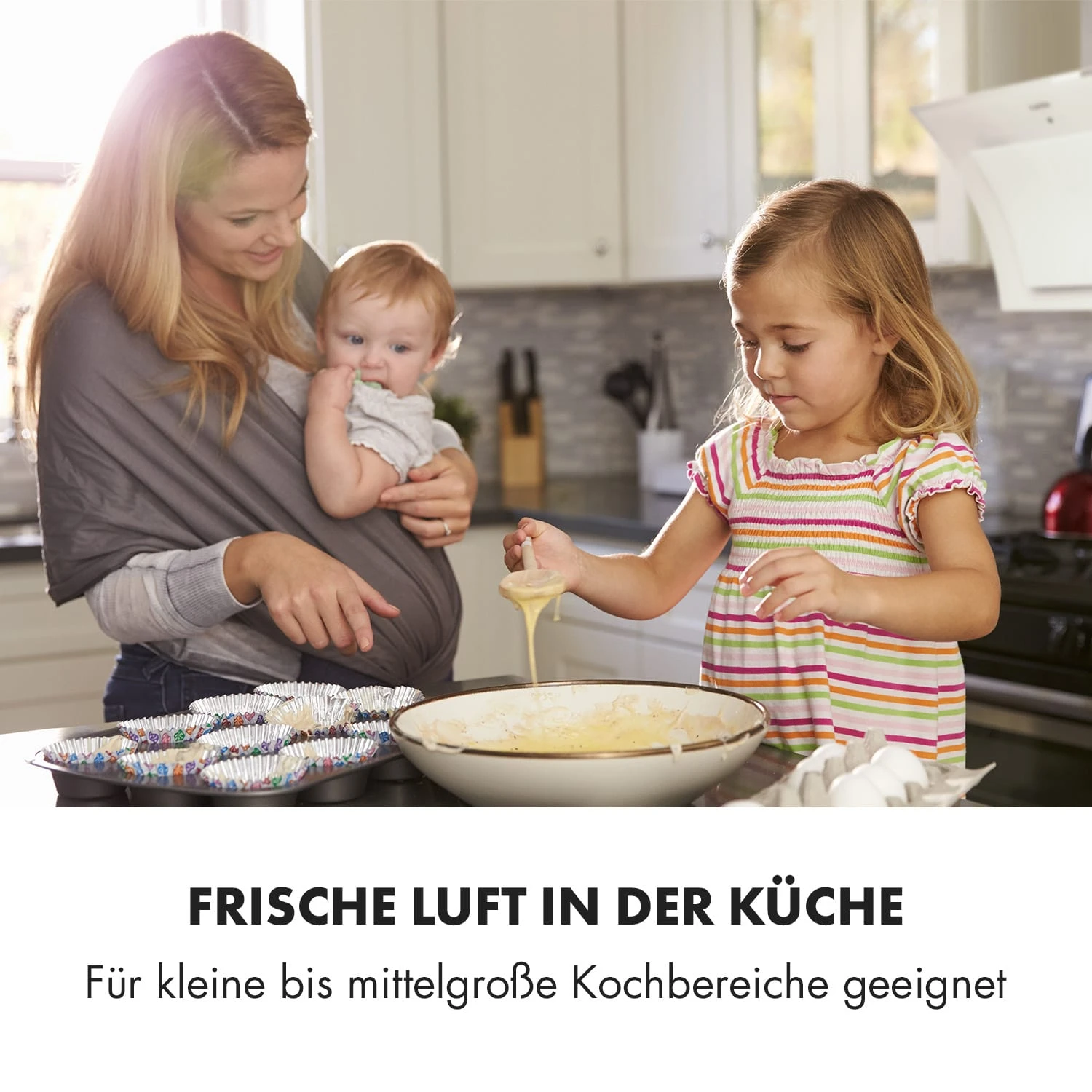 Sabia 90 Dunstabzugshaube 90cm 600m³/h LEDs 3 Leistungsstufen Weiß – Bild 3