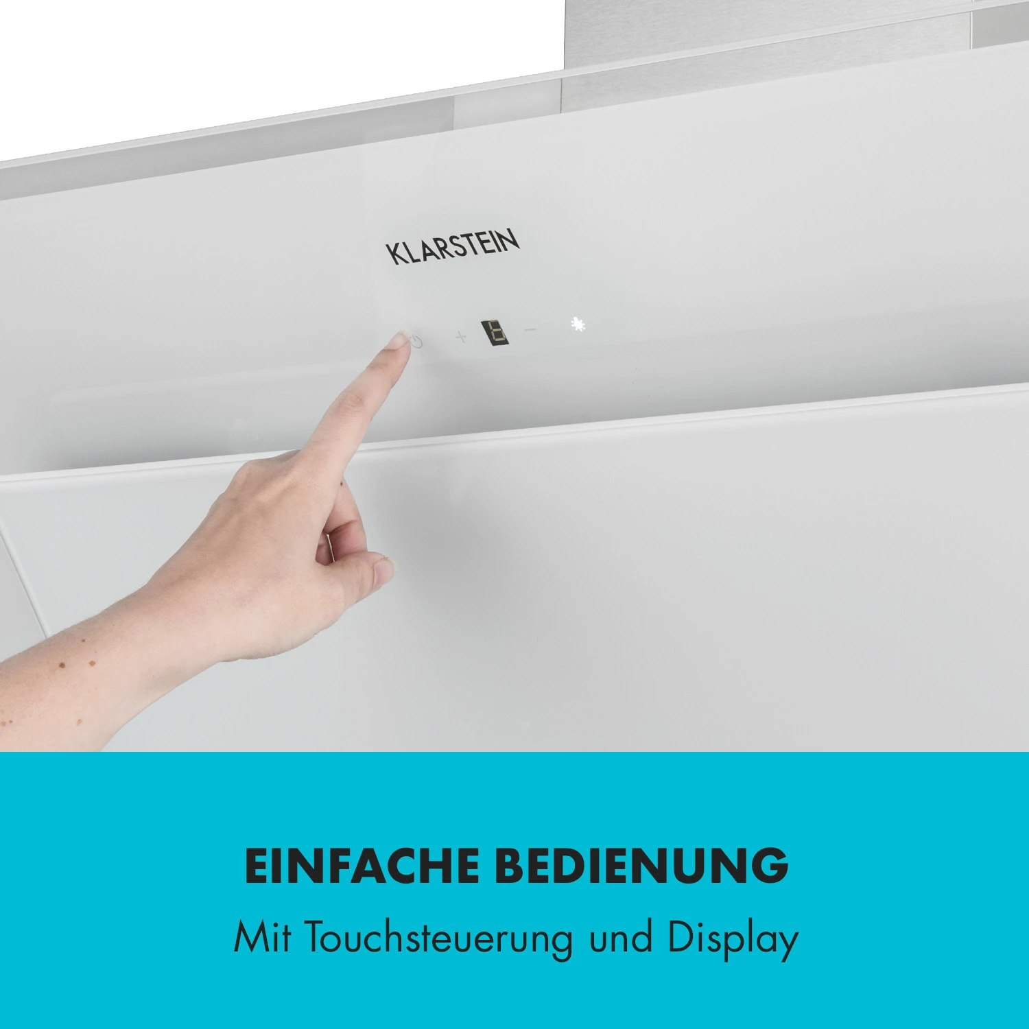 Sabia 90 Dunstabzugshaube 90cm 600m³/h LEDs 3 Leistungsstufen Weiß – Bild 8