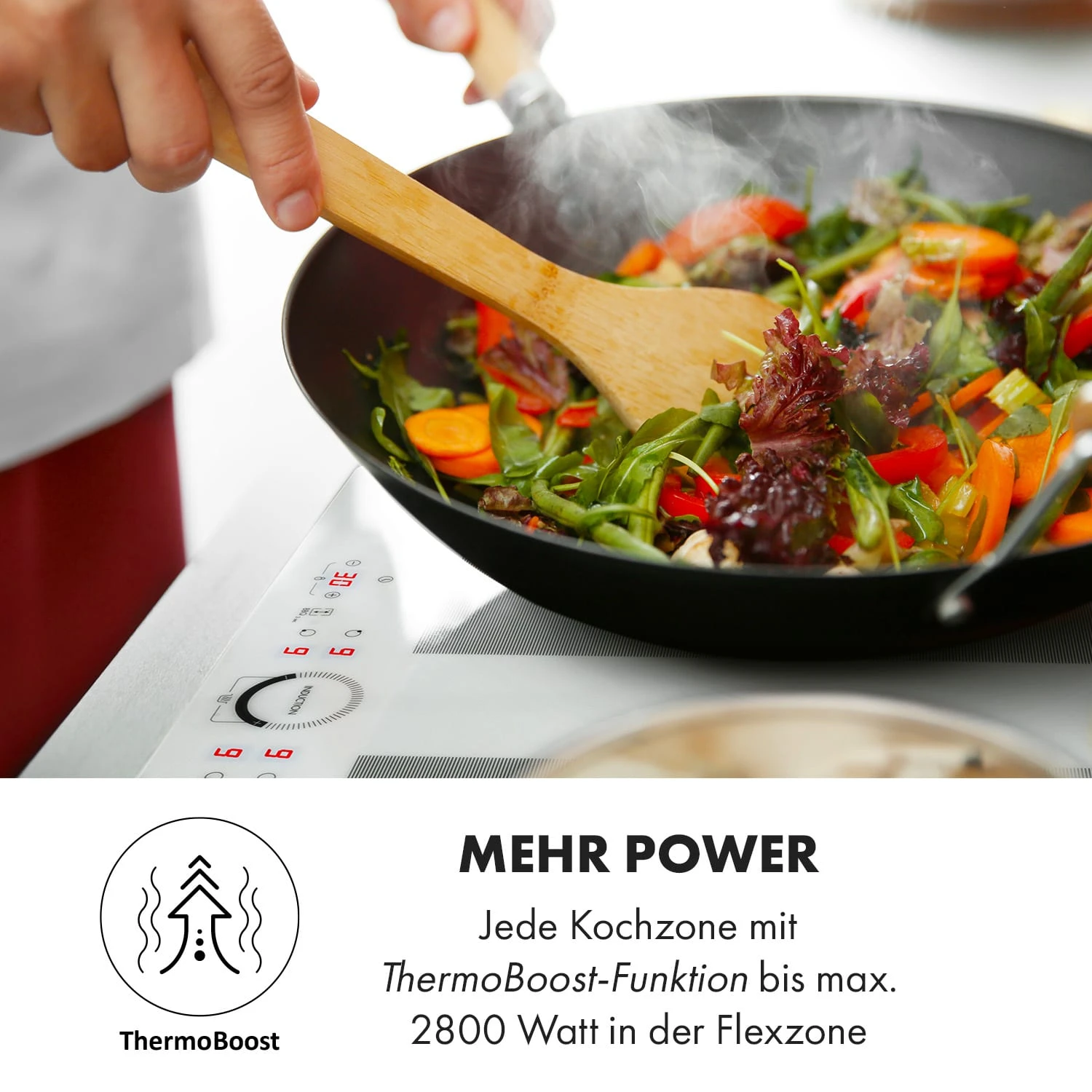 Delicatessa 60 Induktionskochfeld 4 Zonen 7000W Timer Weiß – Bild 7