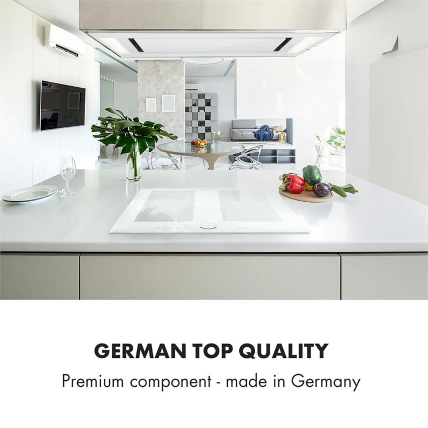 Delicatessa 60 Induktionskochfeld 4 Zonen 7000W Timer Weiß – Bild 8