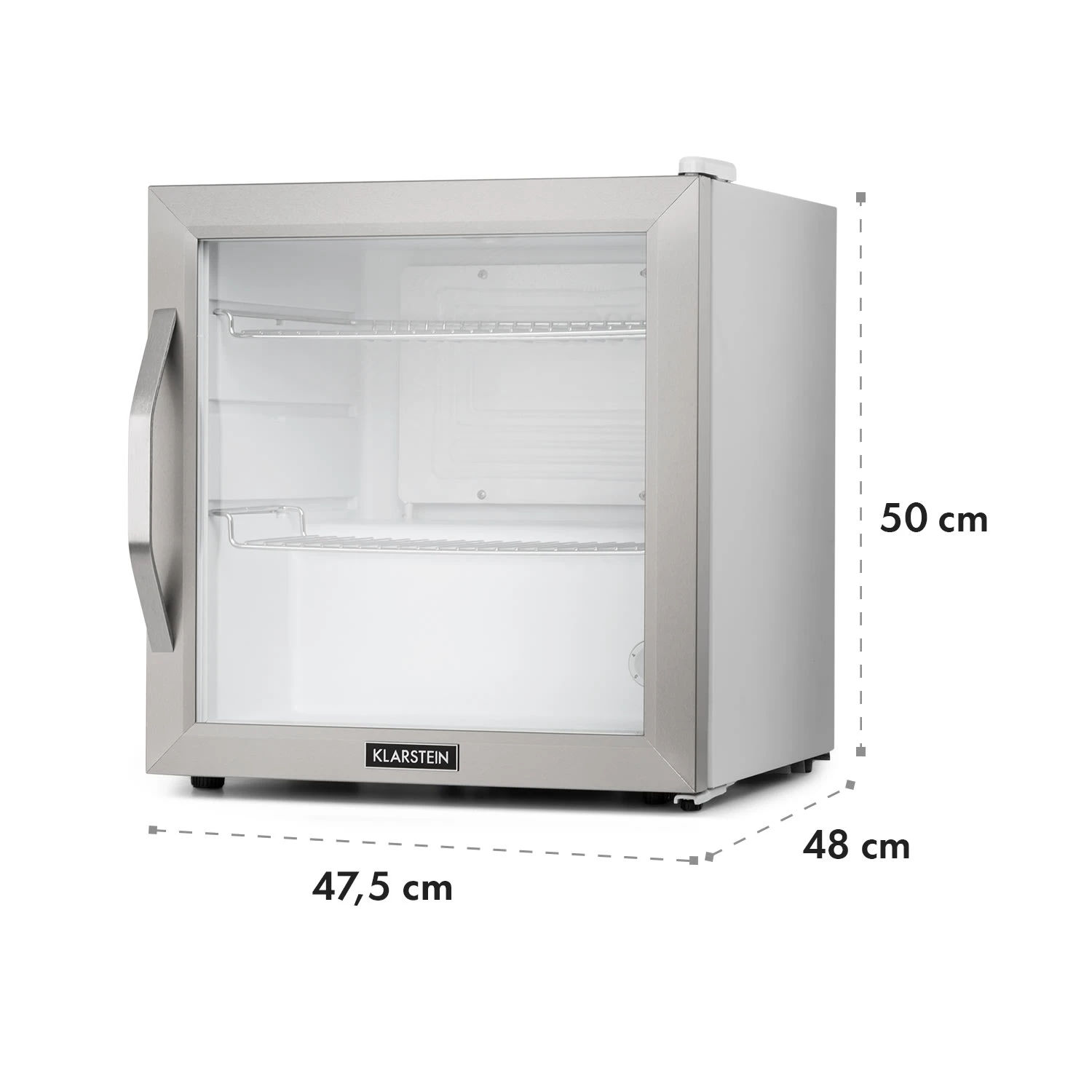Beersafe L Crystal White Kühlschrank 47 Ltr 2 Böden Glastür Edelstahl – Bild 8