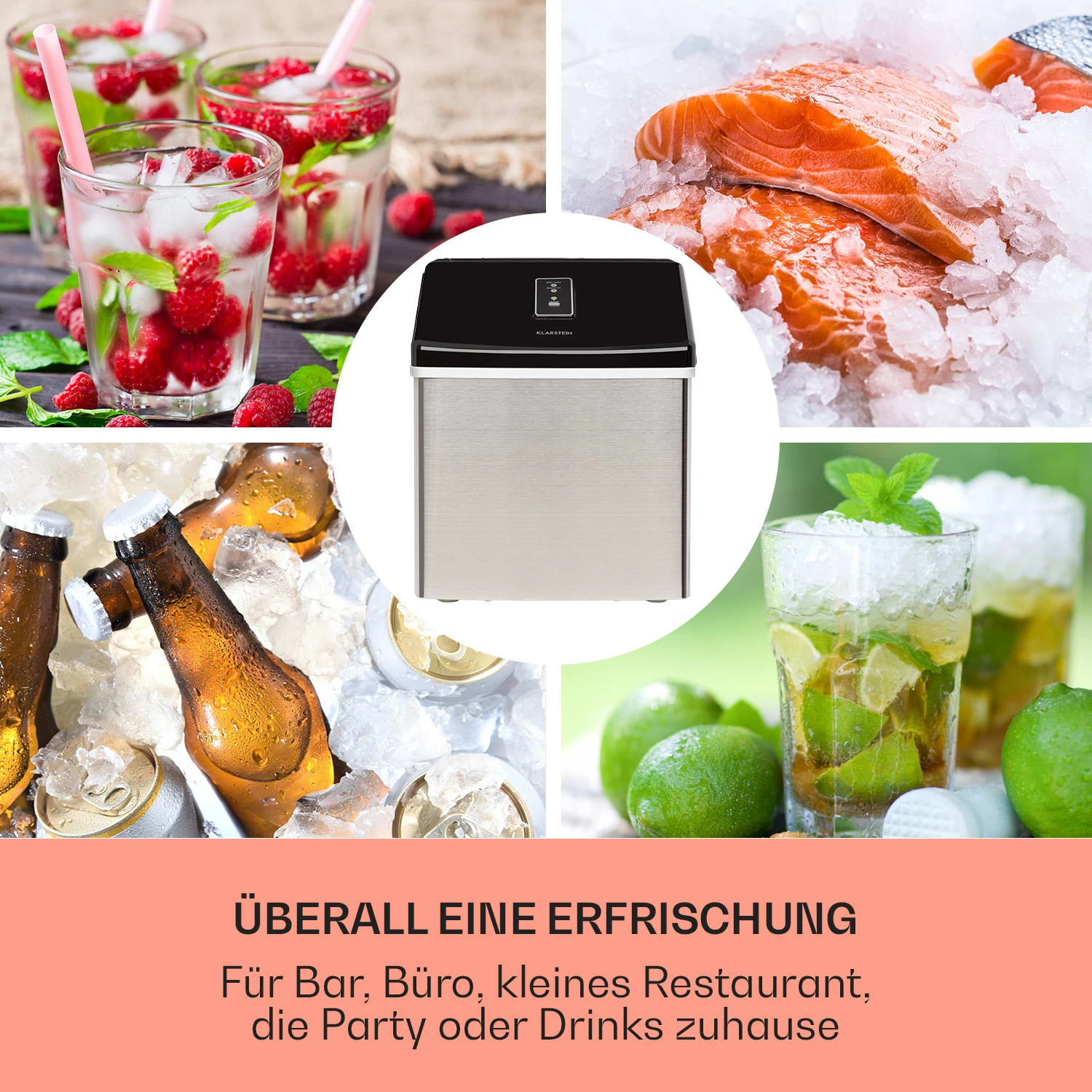 Clearcube Eiswürfelmaschine Klareis 13kg/24h Edelstahl Schwarz – Bild 3