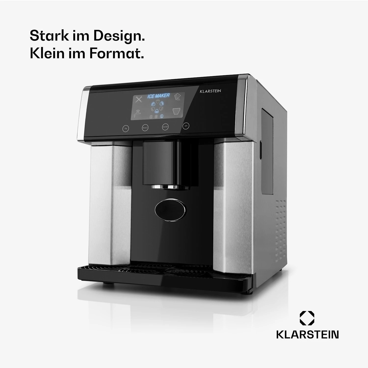 Eiszeit Eiswürfelmaschine Edelstahl 3 Eiswürfelgrößen Silber – Bild 3