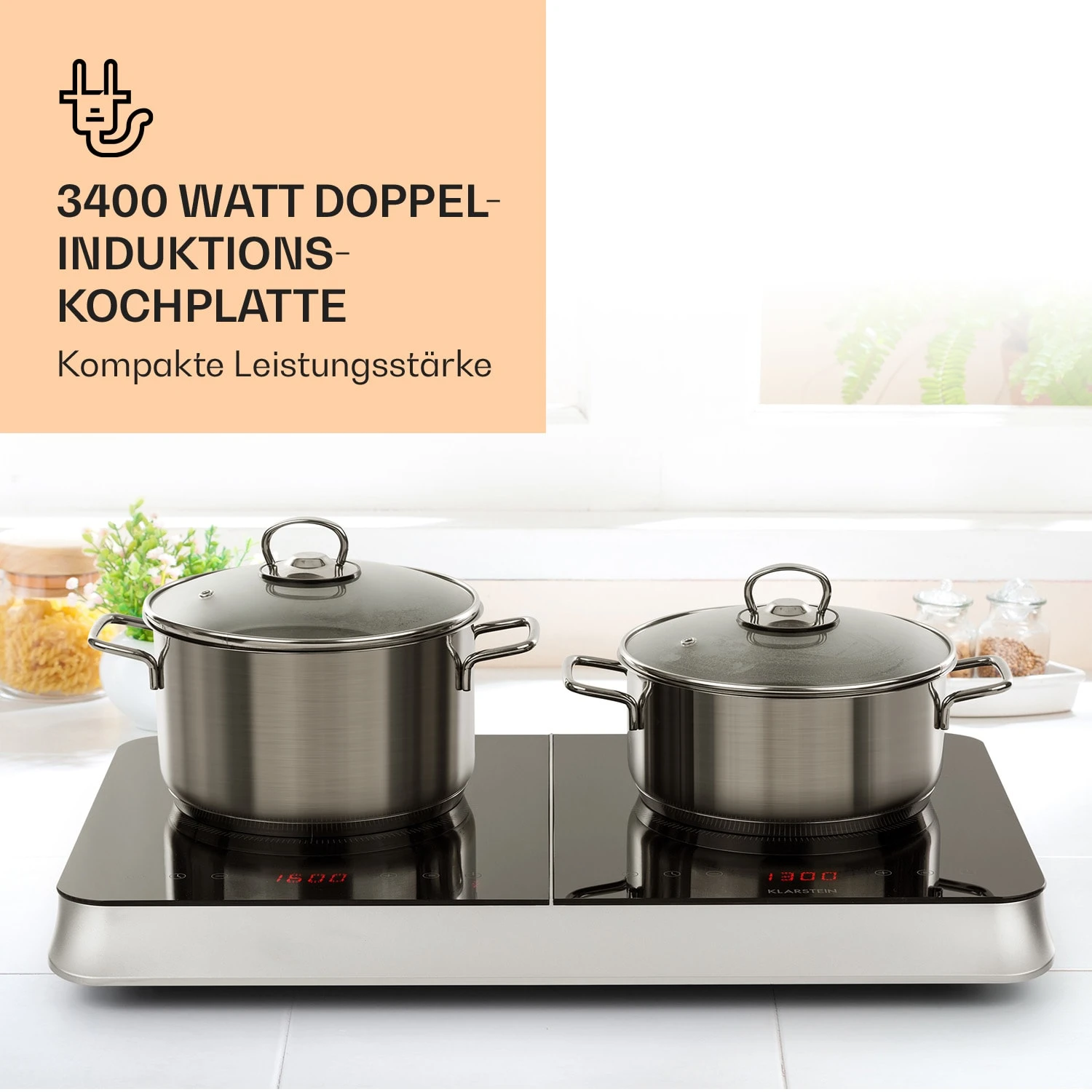 InnoChef Induktionskochfeld 3400W Touch Control Glaskeramik – Bild 2