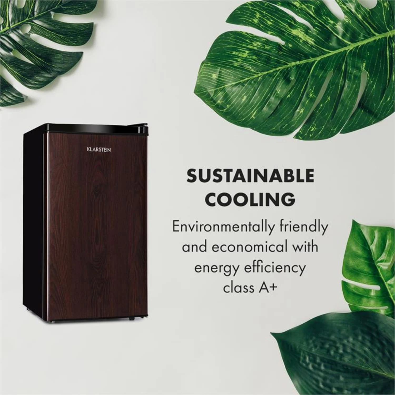 Feldberg Kühlschrank A+ 90 Liter MirageCool Concept Holzdesign Schwarz – Bild 3