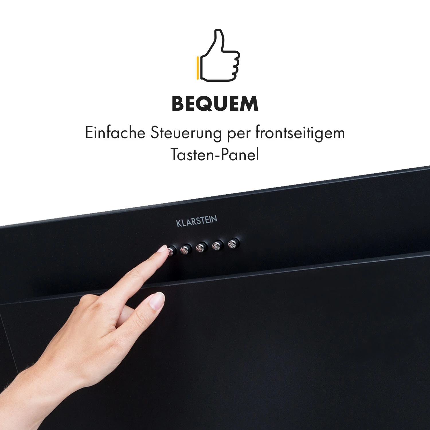 Athena Dunstabzugshaube 60cm Abluft: 350 M³/h LED Schwarz – Bild 3