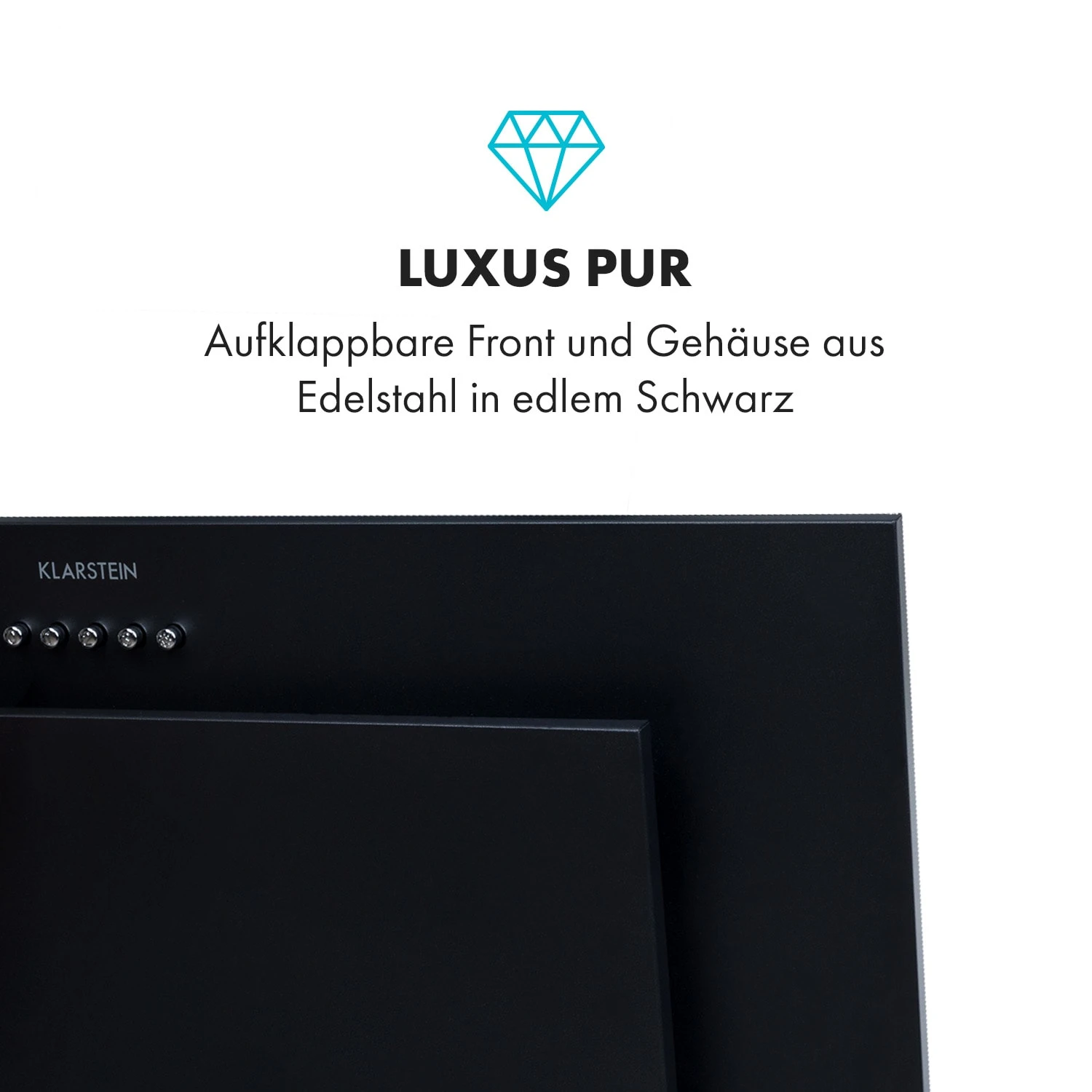 Athena Dunstabzugshaube 60cm Abluft: 350 M³/h LED Schwarz – Bild 5