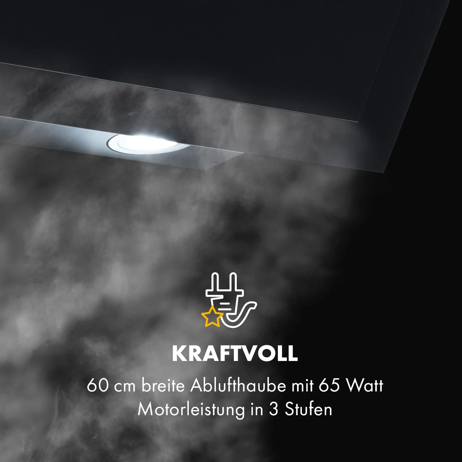 Athena Dunstabzugshaube 60cm Abluft: 350 M³/h LED Schwarz – Bild 8