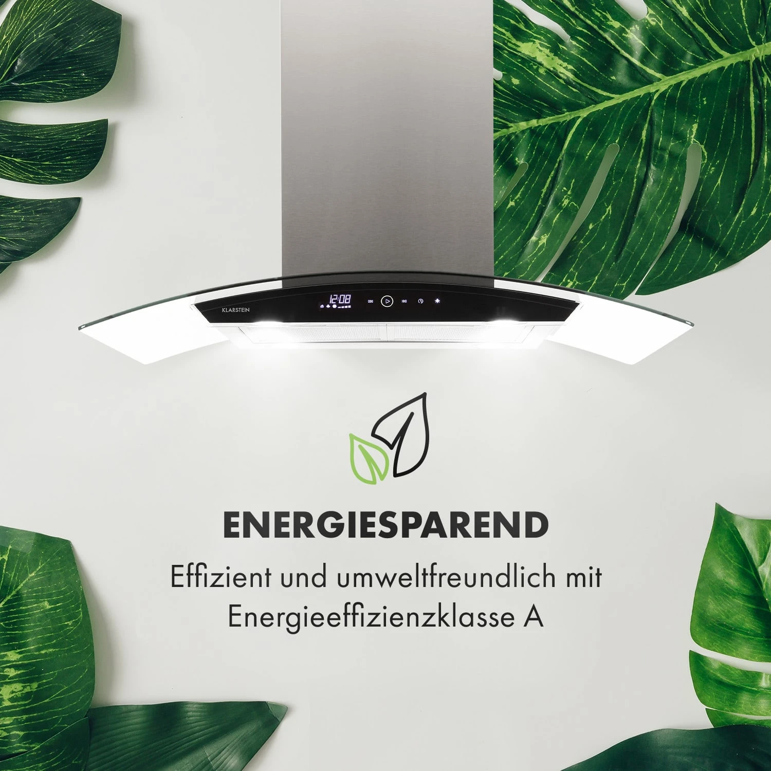 Colette Dunstabzugshaube 90cm 600m³/h EEK A Edelstahl Silber – Bild 3