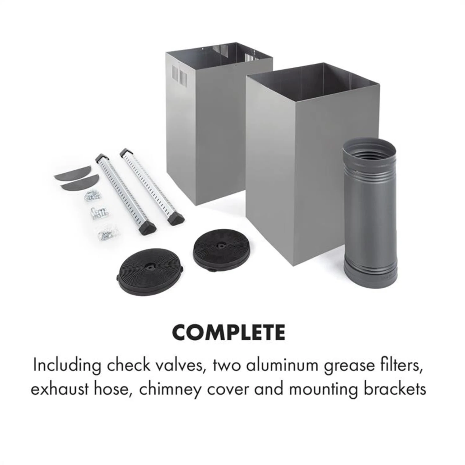 Colette Dunstabzugshaube 90cm 600m³/h EEK A Edelstahl Silber – Bild 10