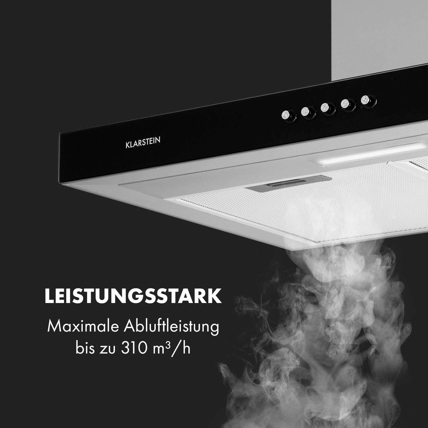 Darya Dunstabzugshaube 60cm 310 M³/h Edelstahl Silber – Bild 3
