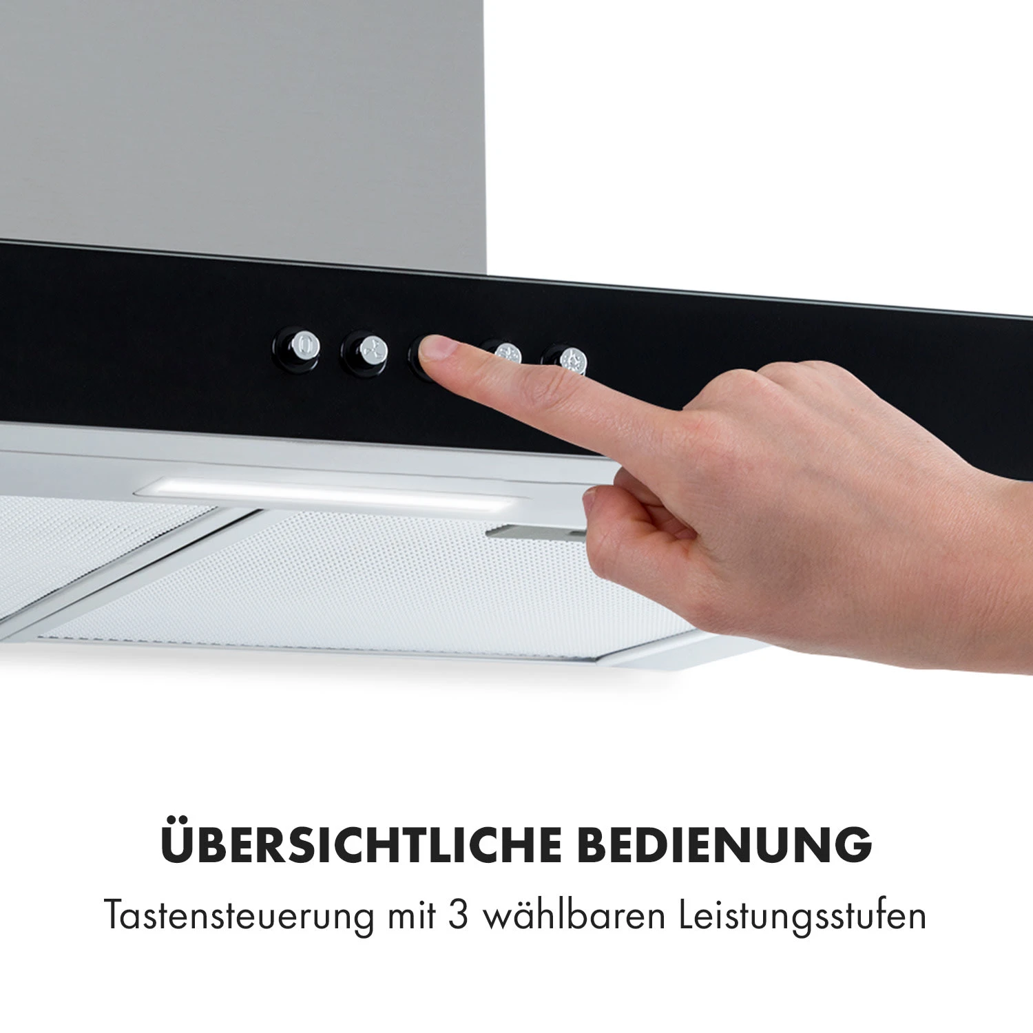 Darya Dunstabzugshaube 60cm 310 M³/h Edelstahl Silber – Bild 5