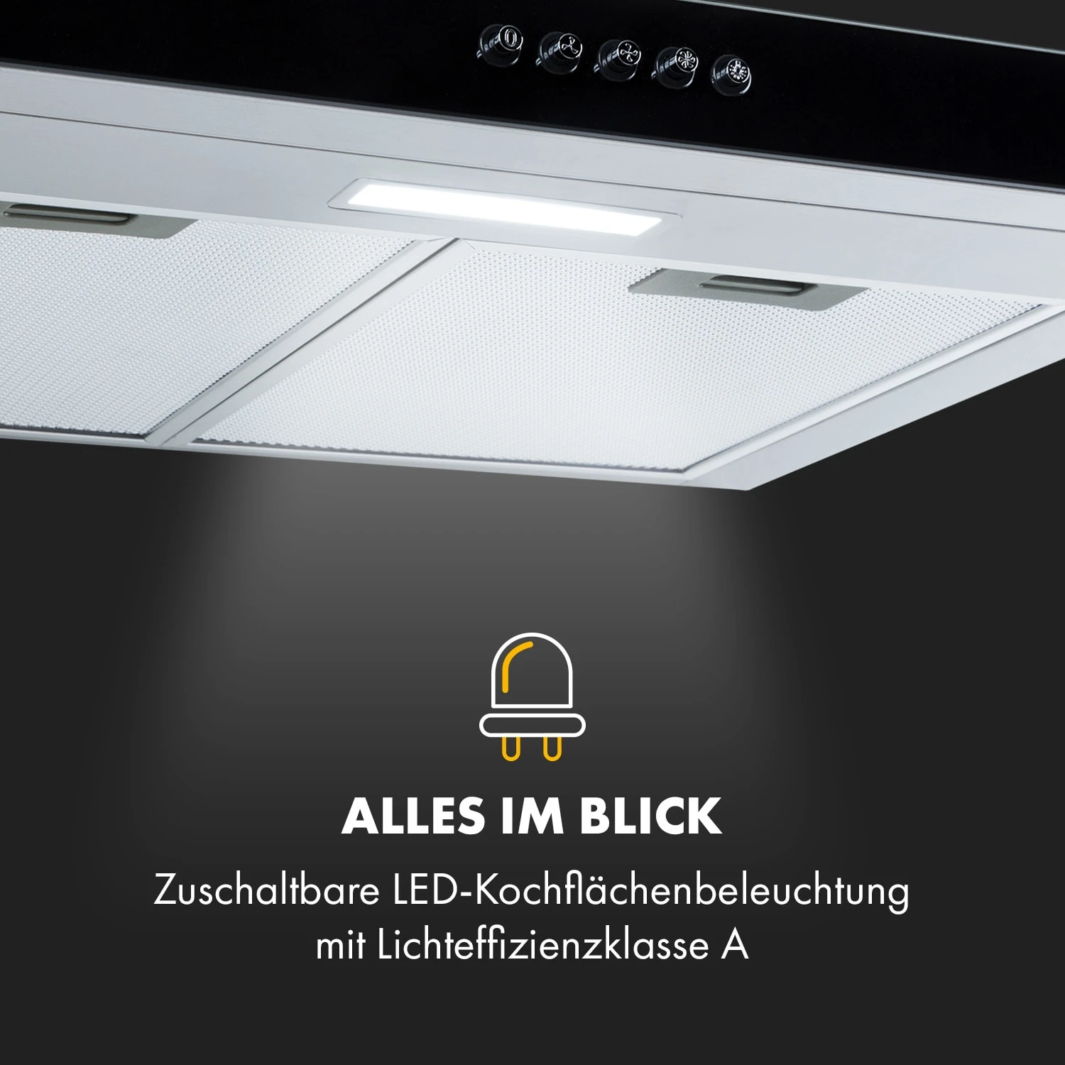 Darya Dunstabzugshaube 60cm 310 M³/h Edelstahl Silber – Bild 6