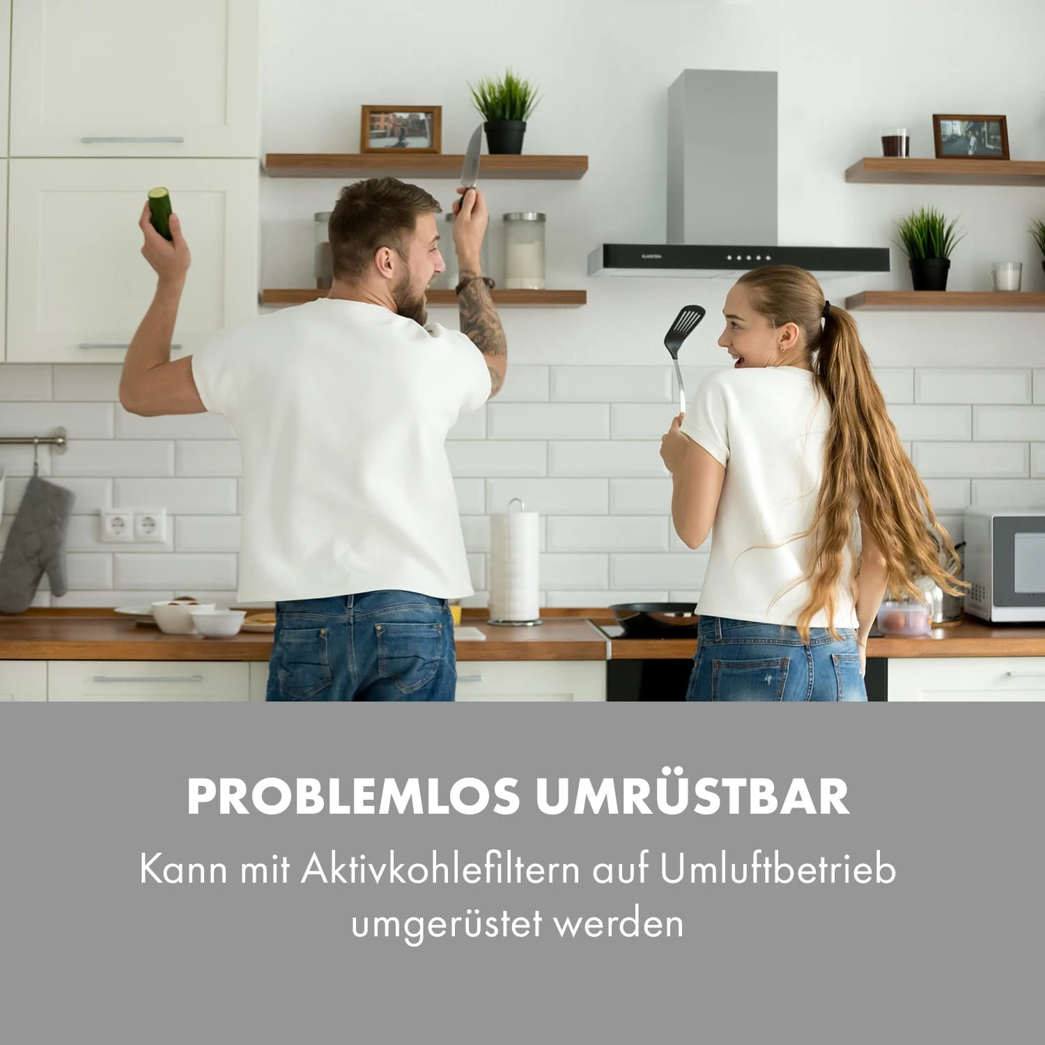 Darya Dunstabzugshaube 60cm 310 M³/h Edelstahl Silber – Bild 7