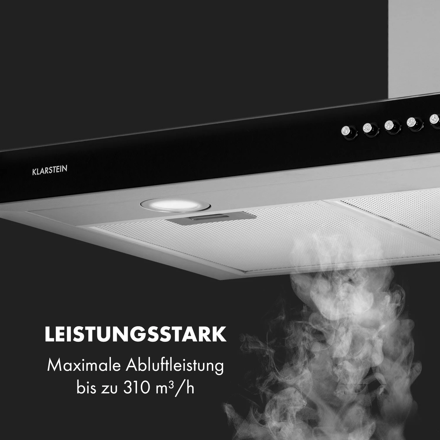 Darya Dunstabzugshaube 90cm 310 M³/h Edelstahl Silber – Bild 3