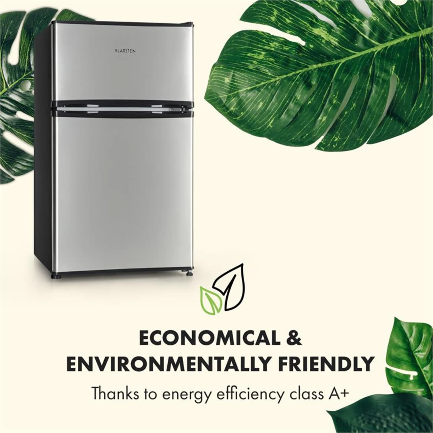 Big Daddy Cool Kühl-Gefrierkombination 61/25 Liter 2 Ebenen Edelstahl – Bild 10