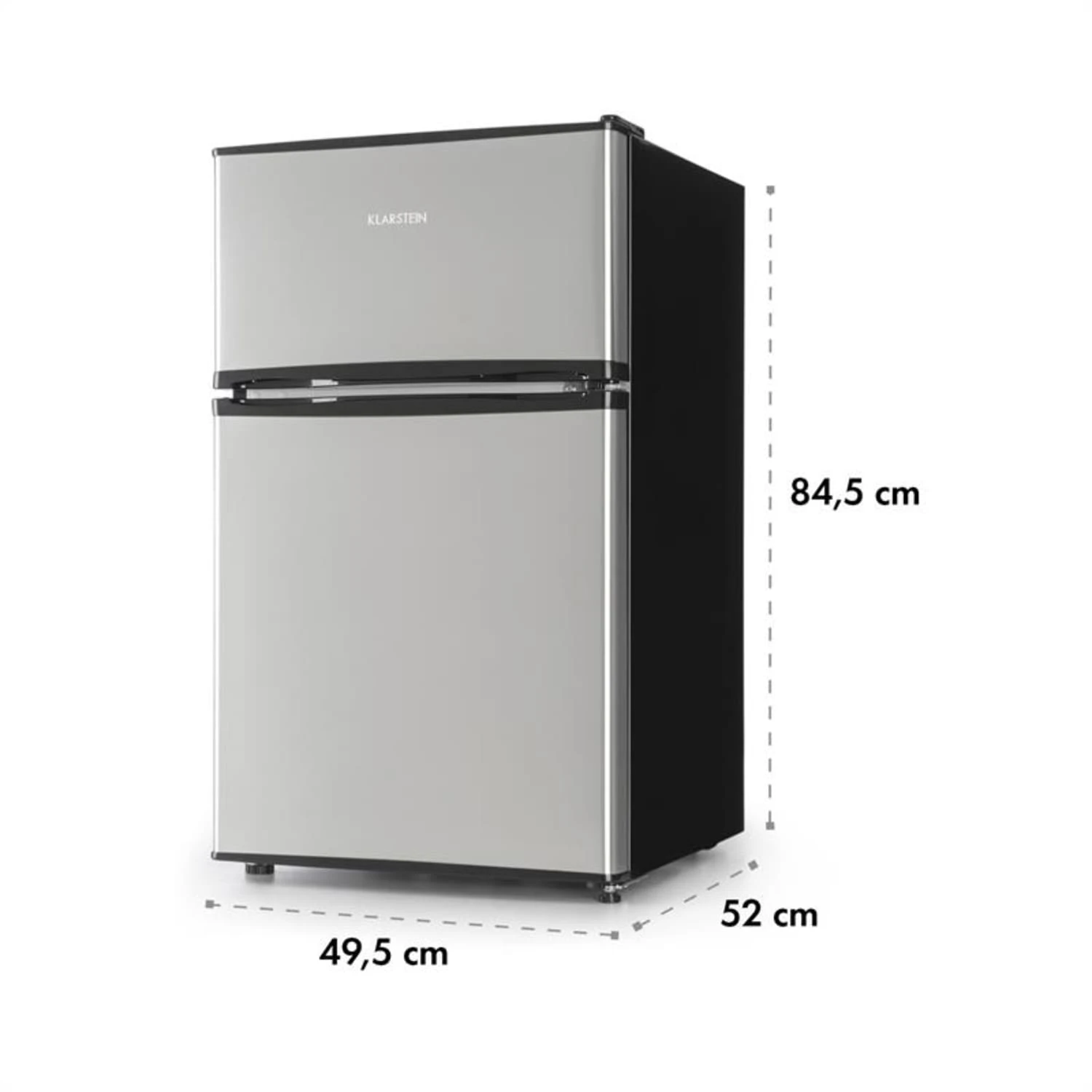 Big Daddy Cool Kühl-Gefrierkombination 61/25 Liter 2 Ebenen Edelstahl – Bild 11