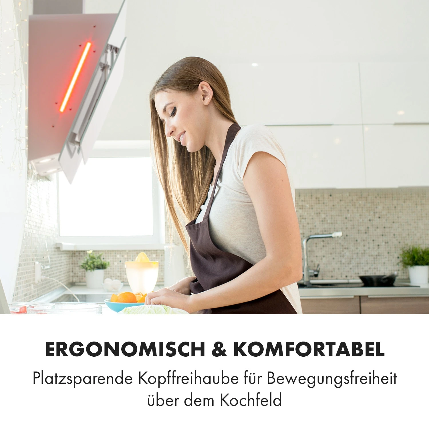 Helena 90 Dunstabzugshaube 595 M³/h LED-Display Weiß – Bild 7