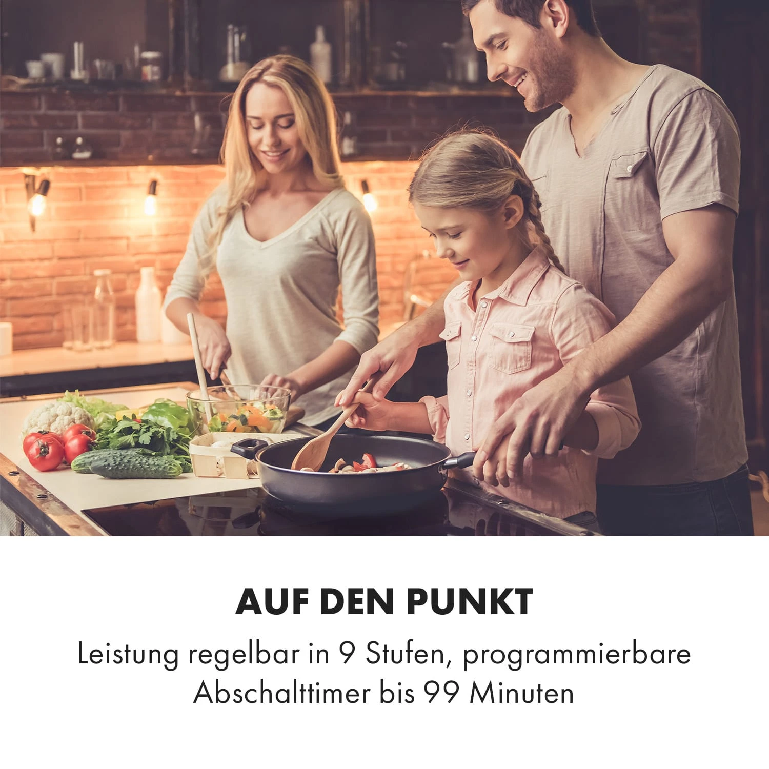 Delicatessa 3 Induktionskochfeld 3 Zonen 5800W Glaskeramik Schwarz – Bild 2