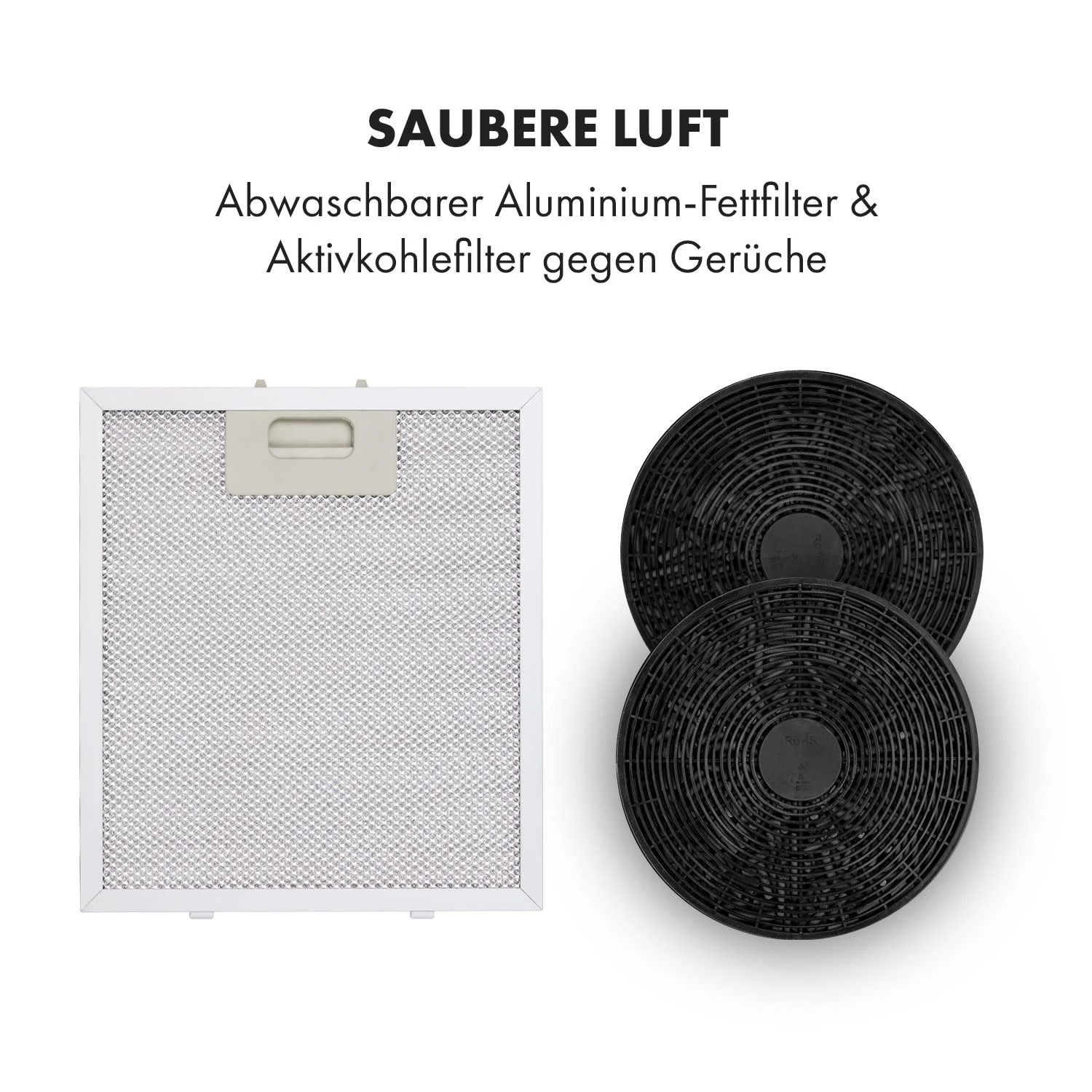 Tron Ambience Inselabzugshaube Ø38cm Umluft 540m³/h LED Schwarz – Bild 5