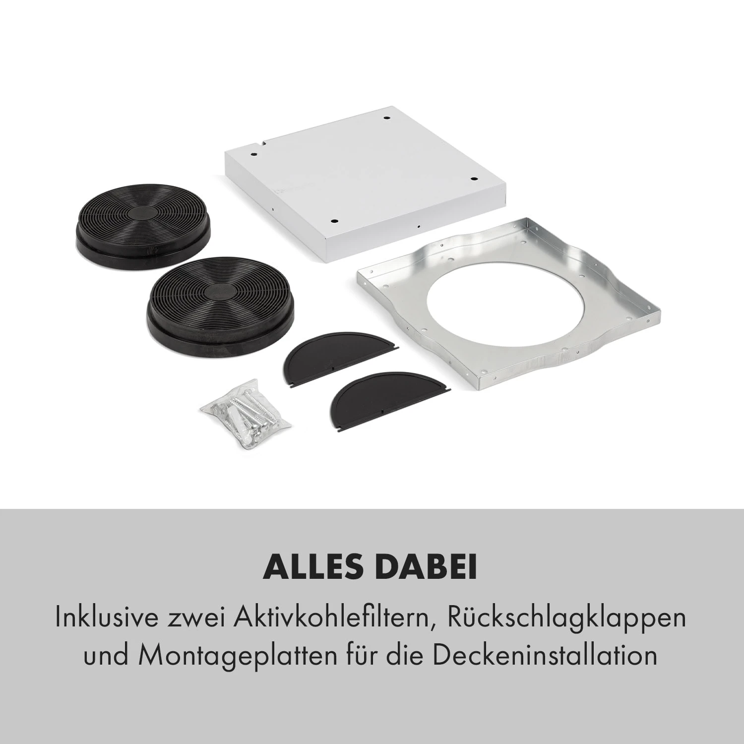 Tron Ambience Inselabzugshaube Ø38cm Umluft 540m³/h LED Schwarz – Bild 9