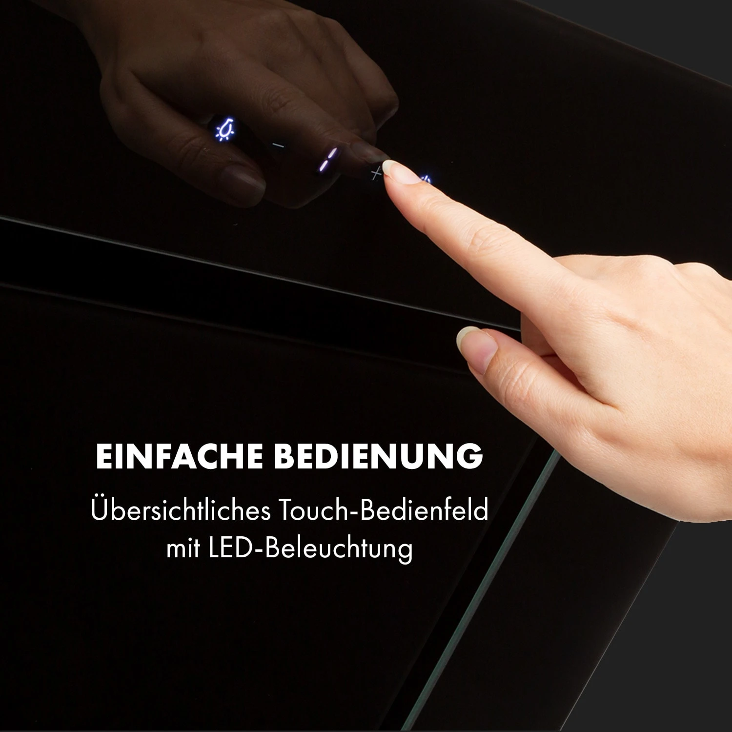 Sofia 60 Dunstabzugshaube Kopffrei 300 M³/h Touch-Control Glasfront – Bild 4