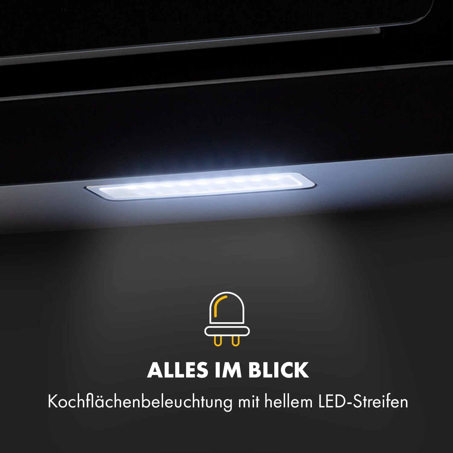 Sofia 60 Dunstabzugshaube Kopffrei 300 M³/h Touch-Control Glasfront – Bild 5