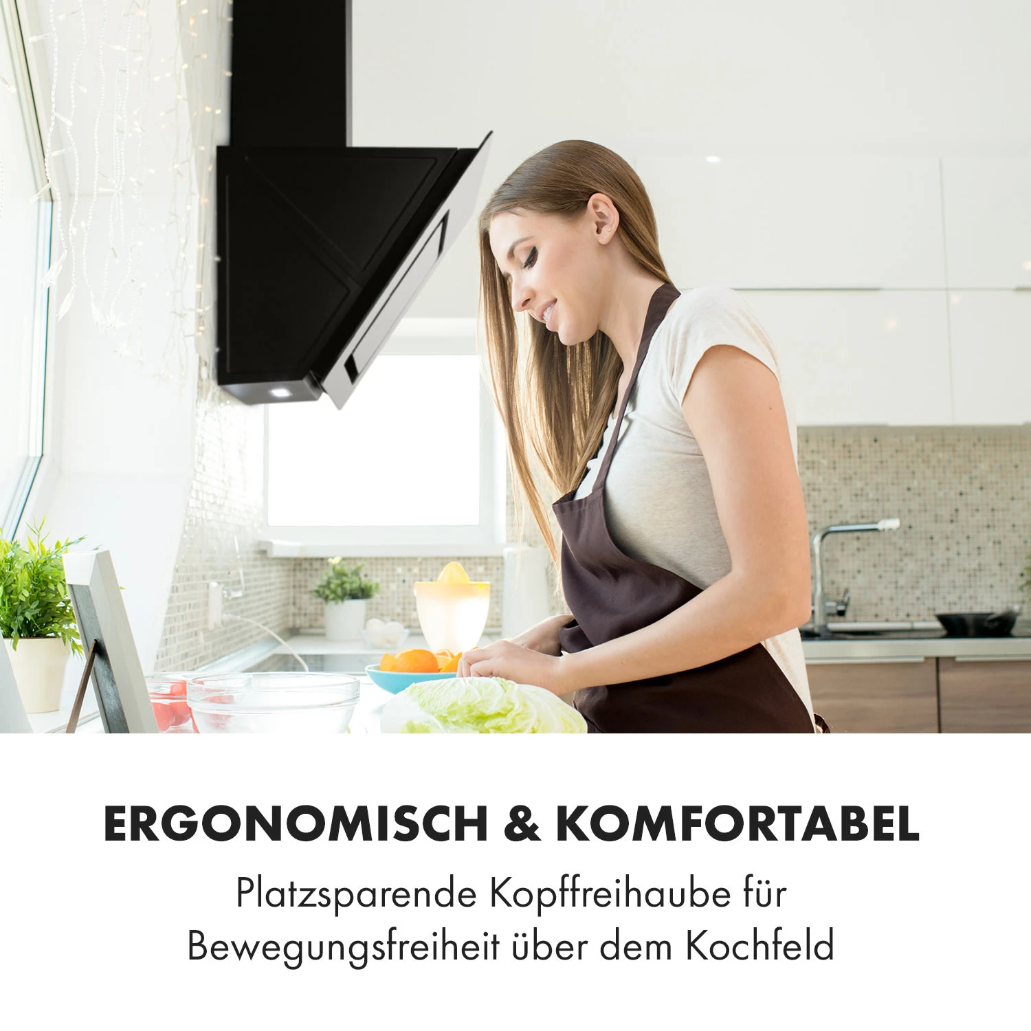 Sofia 60 Dunstabzugshaube Kopffrei 300 M³/h Touch-Control Glasfront – Bild 7