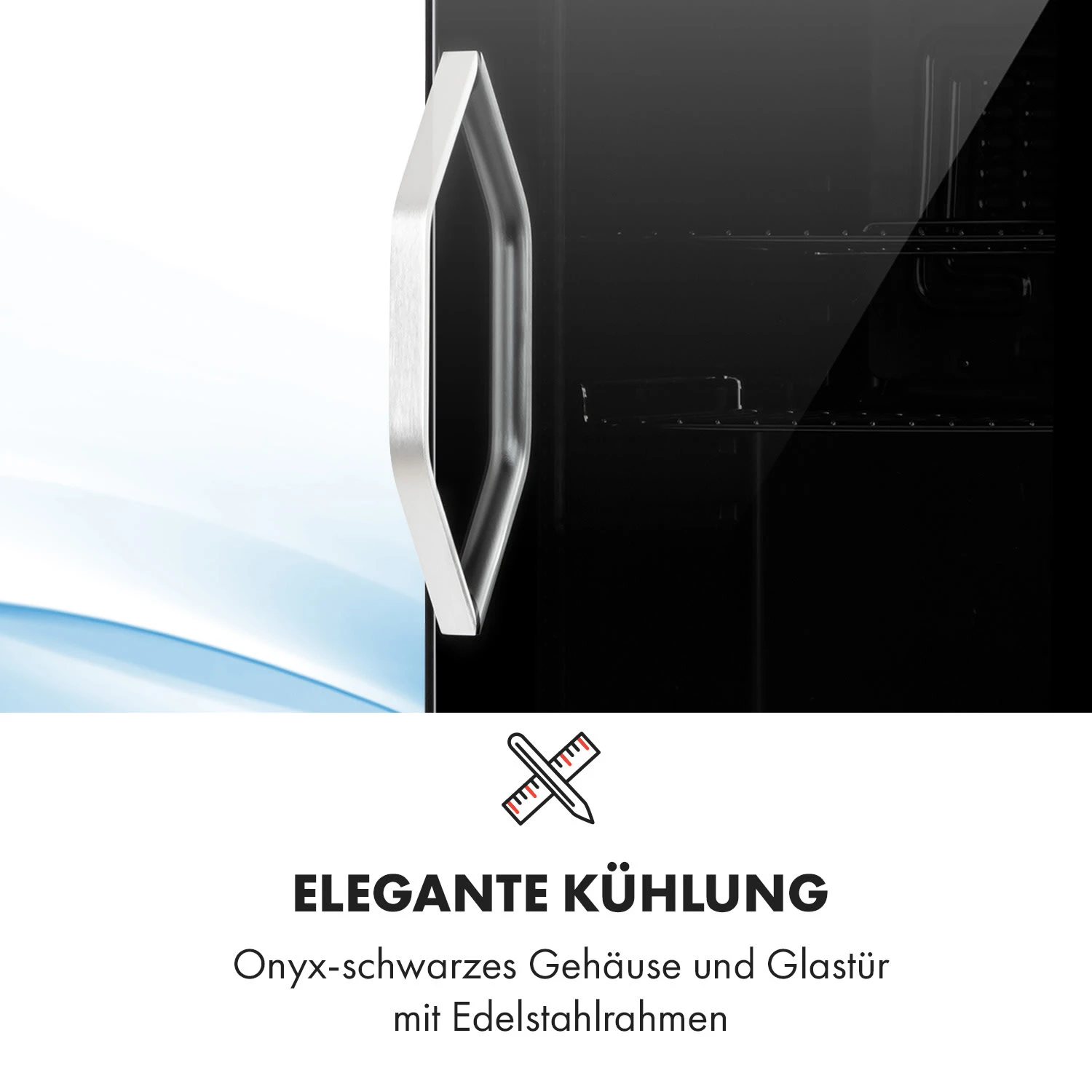 Beersafe M Onyx Kühlschrank 33 Liter 2 Böden Panoramaglastür – Bild 7