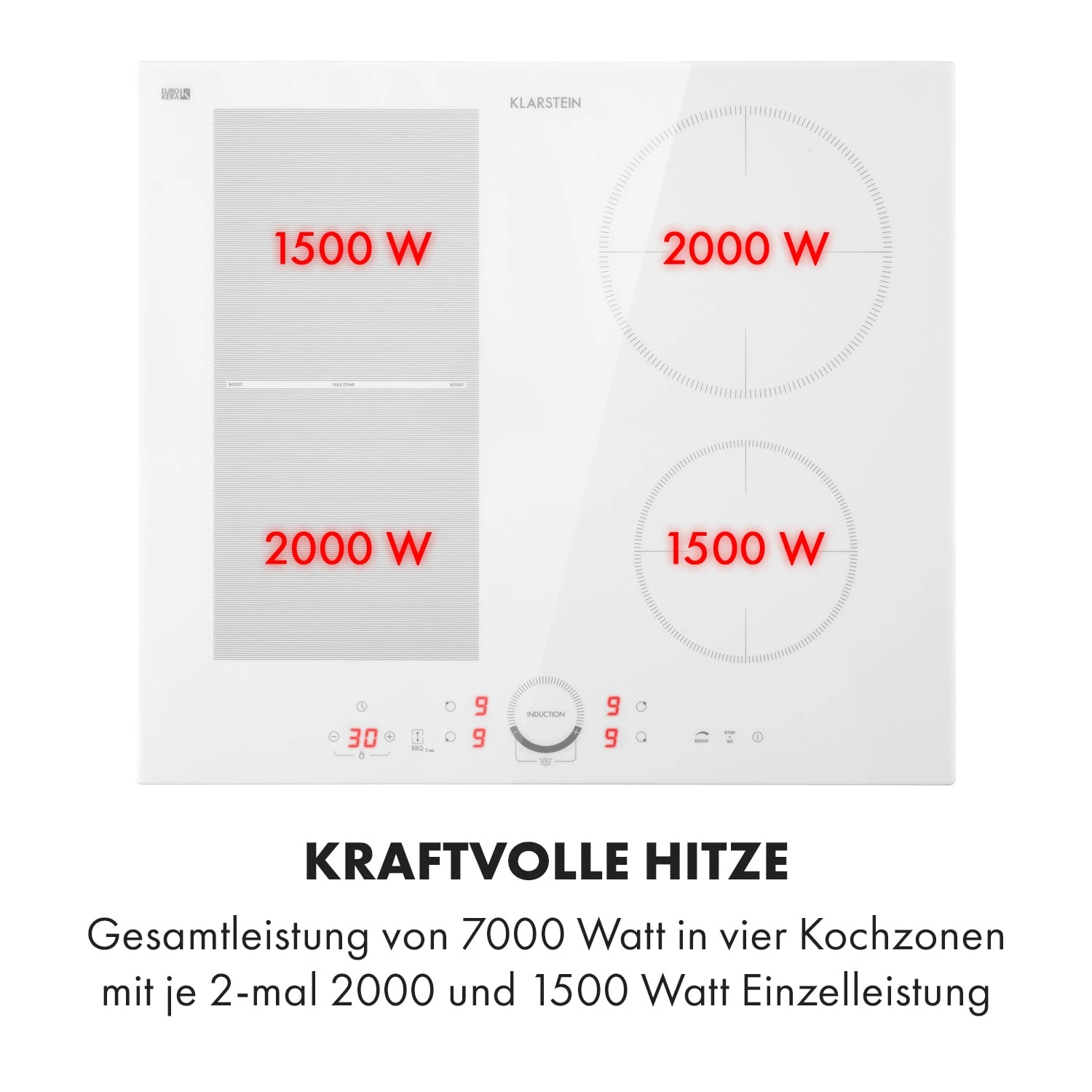 Delicatessa 60 Hybrid Einbaukochfeld Induktion 4 Zonen 7000W – Bild 4