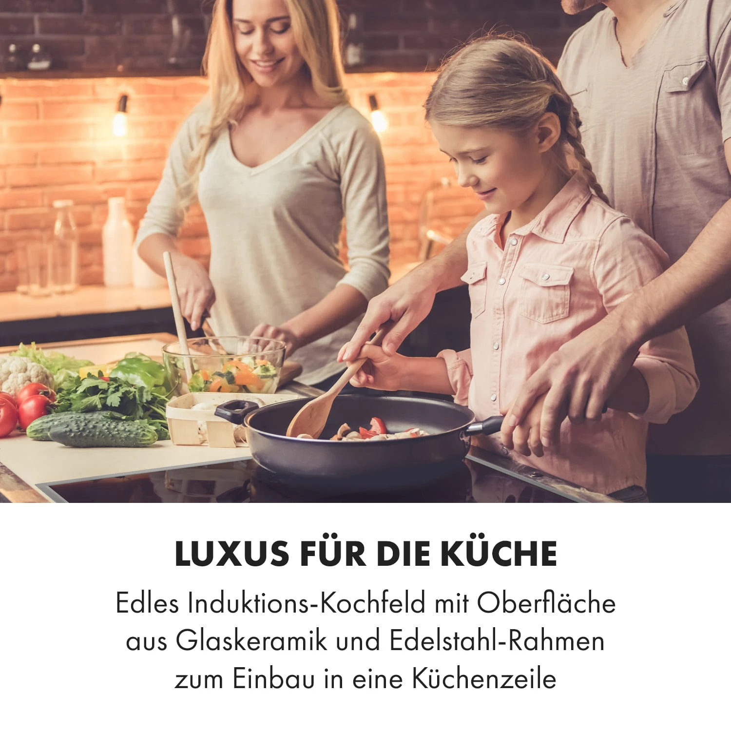 Delicatessa 60 Hybrid Prime Einbaukochfeld Induktion 4 Zonen 7000W – Bild 2