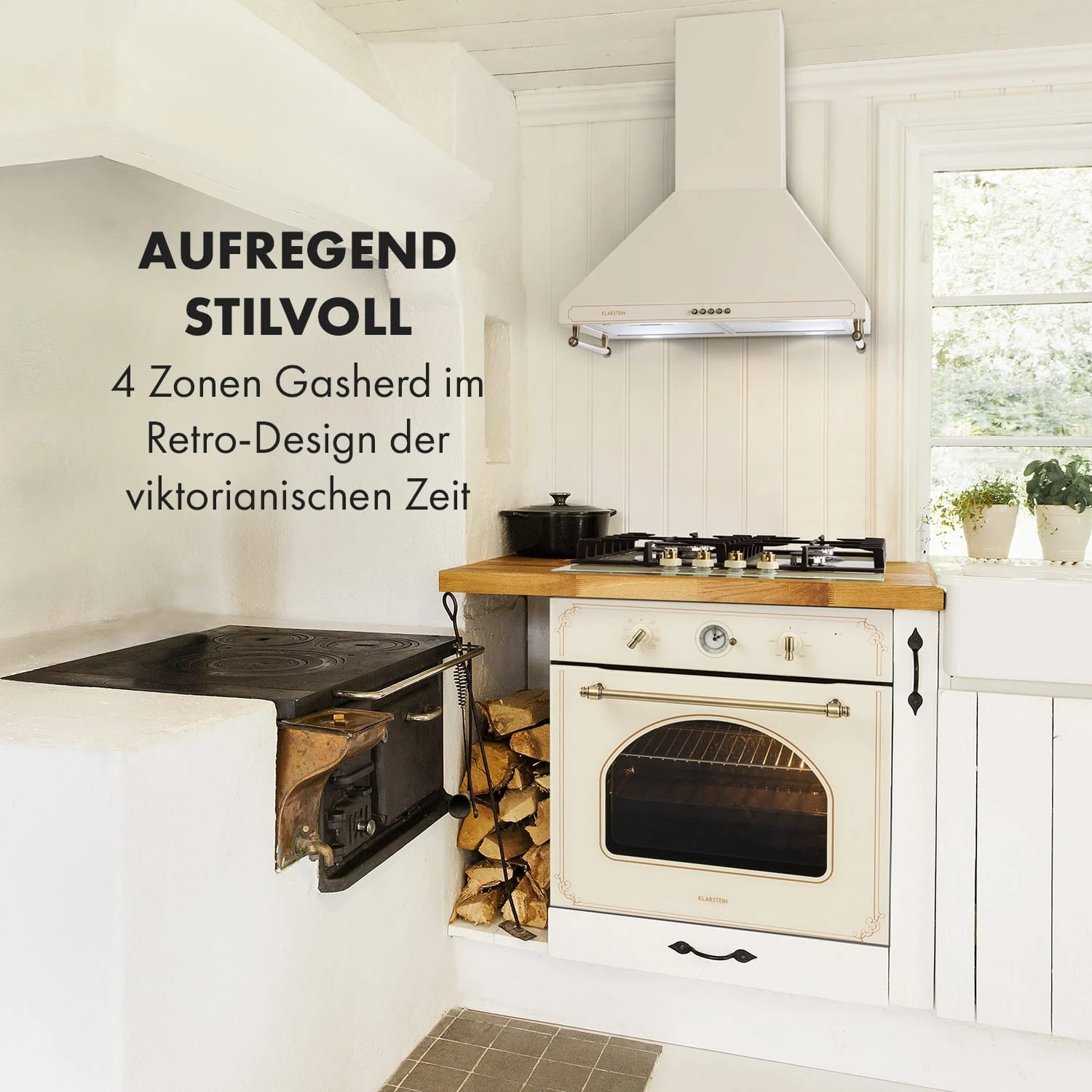 Victoria 4 Zonen Gaskochfeld 4-flammig Sabaf-Brenner Glaskeramik – Bild 2