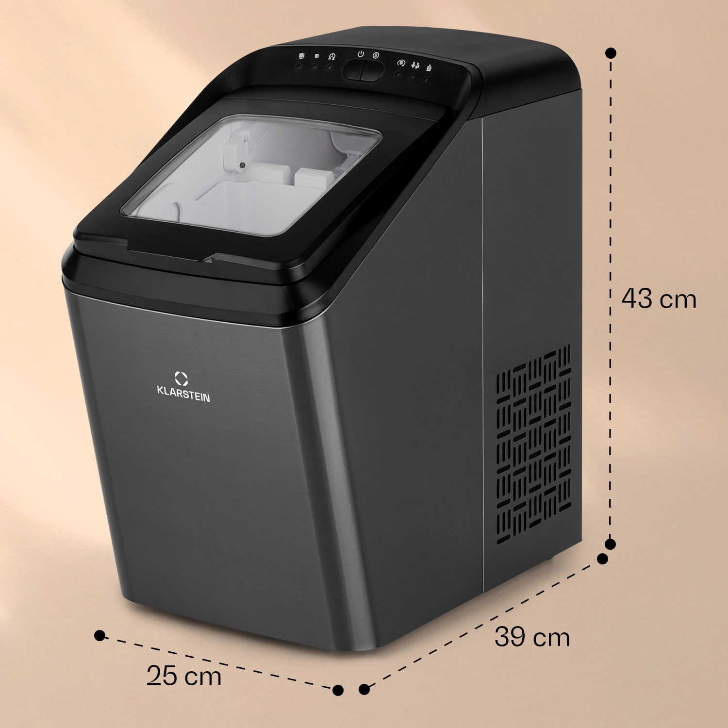 Partytime Eiswürfelmaschine Klareis 15kg/24h Edelstahl – Bild 7