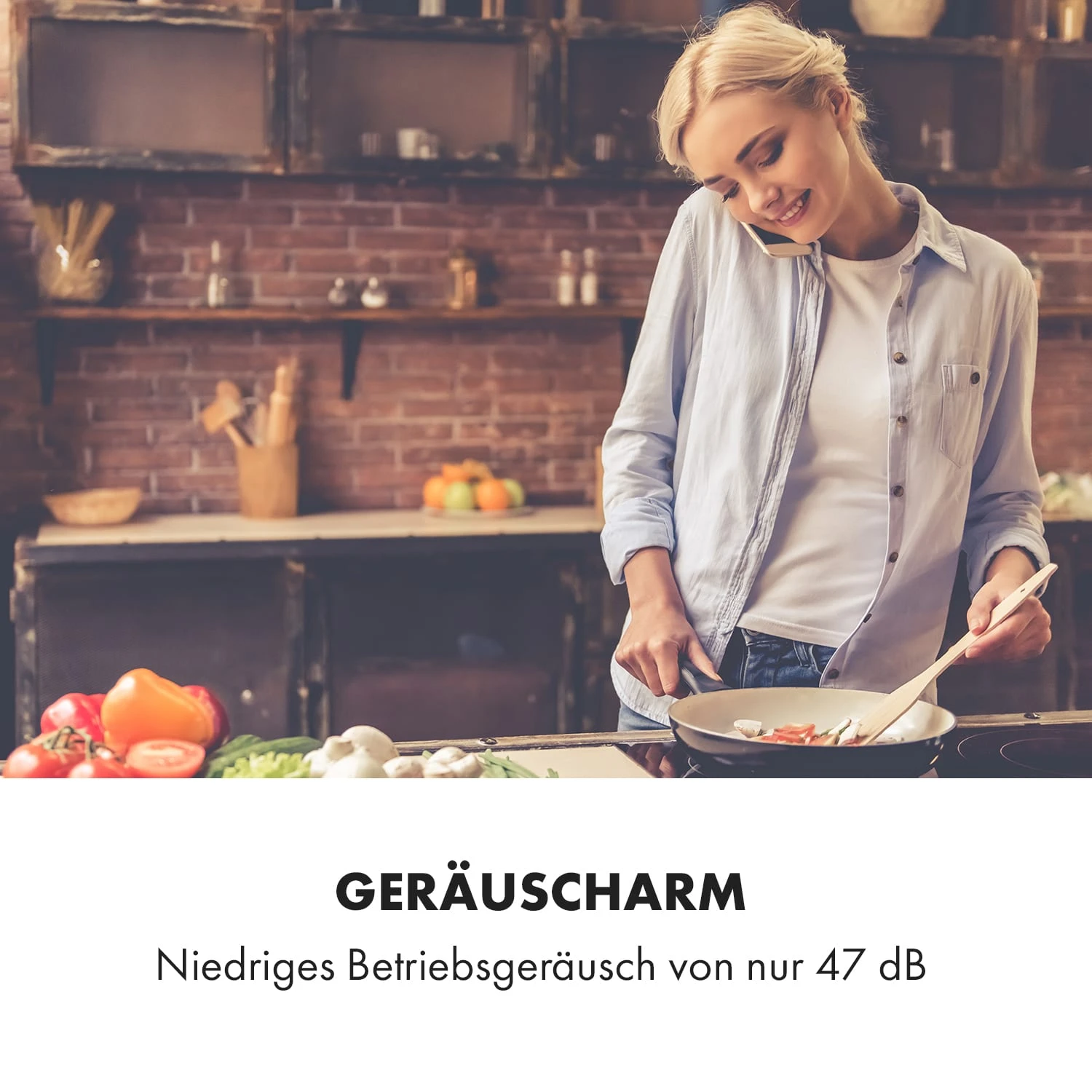 Balzac Silent 60 Dunstabzugshaube 250W 3 Stufen 604 M³/h LED EEK A – Bild 3