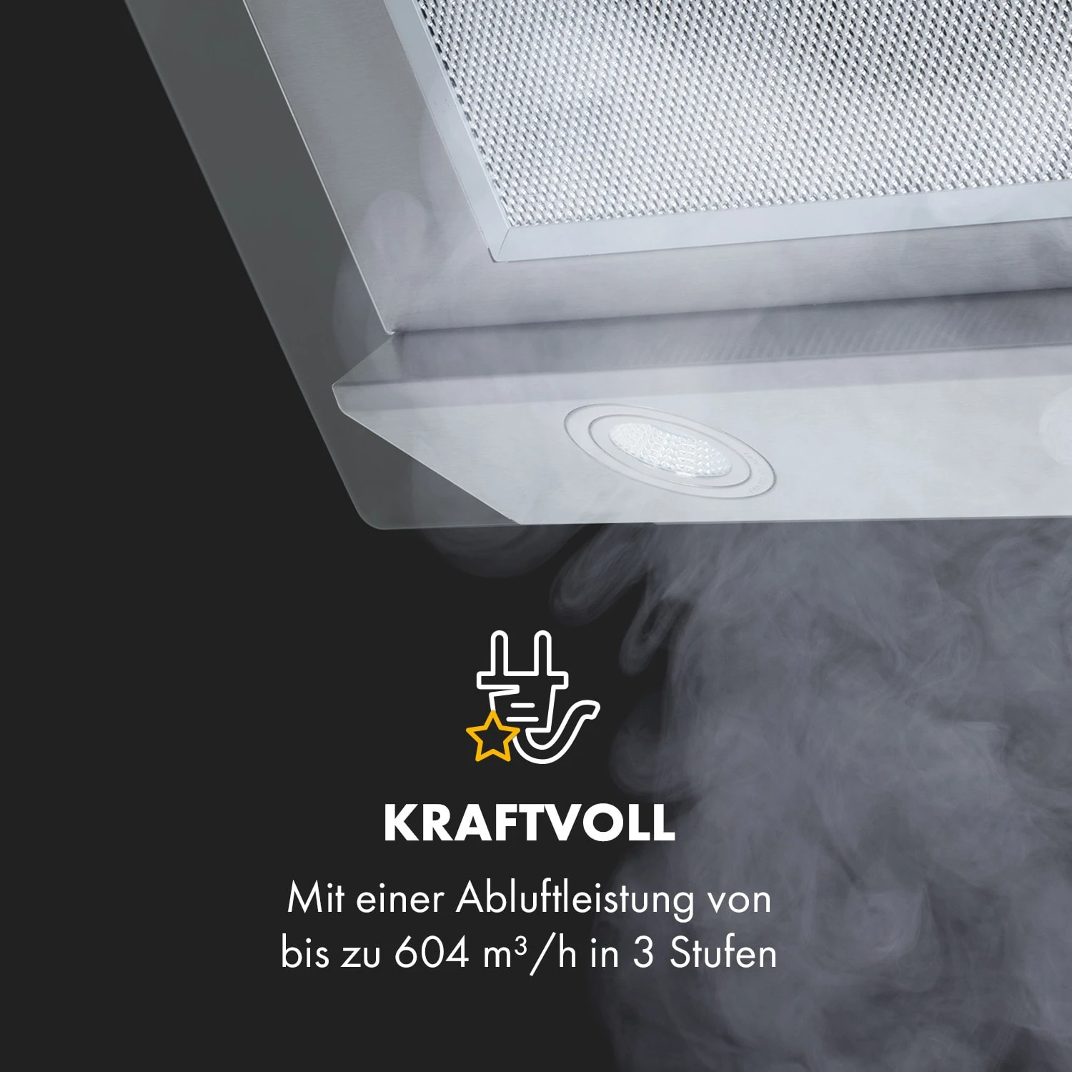 Balzac Silent 60 Dunstabzugshaube 250W 3 Stufen 604 M³/h LED EEK A – Bild 5