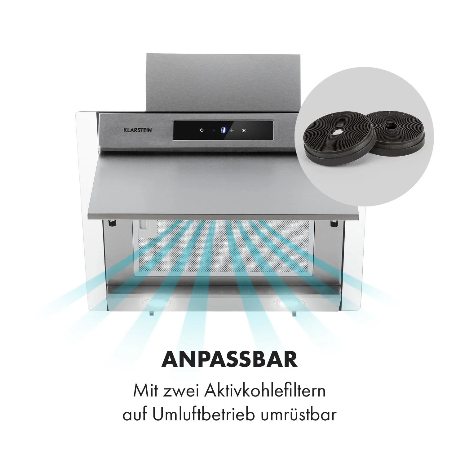 Balzac Silent 60 Dunstabzugshaube 250W 3 Stufen 604 M³/h LED EEK A – Bild 8