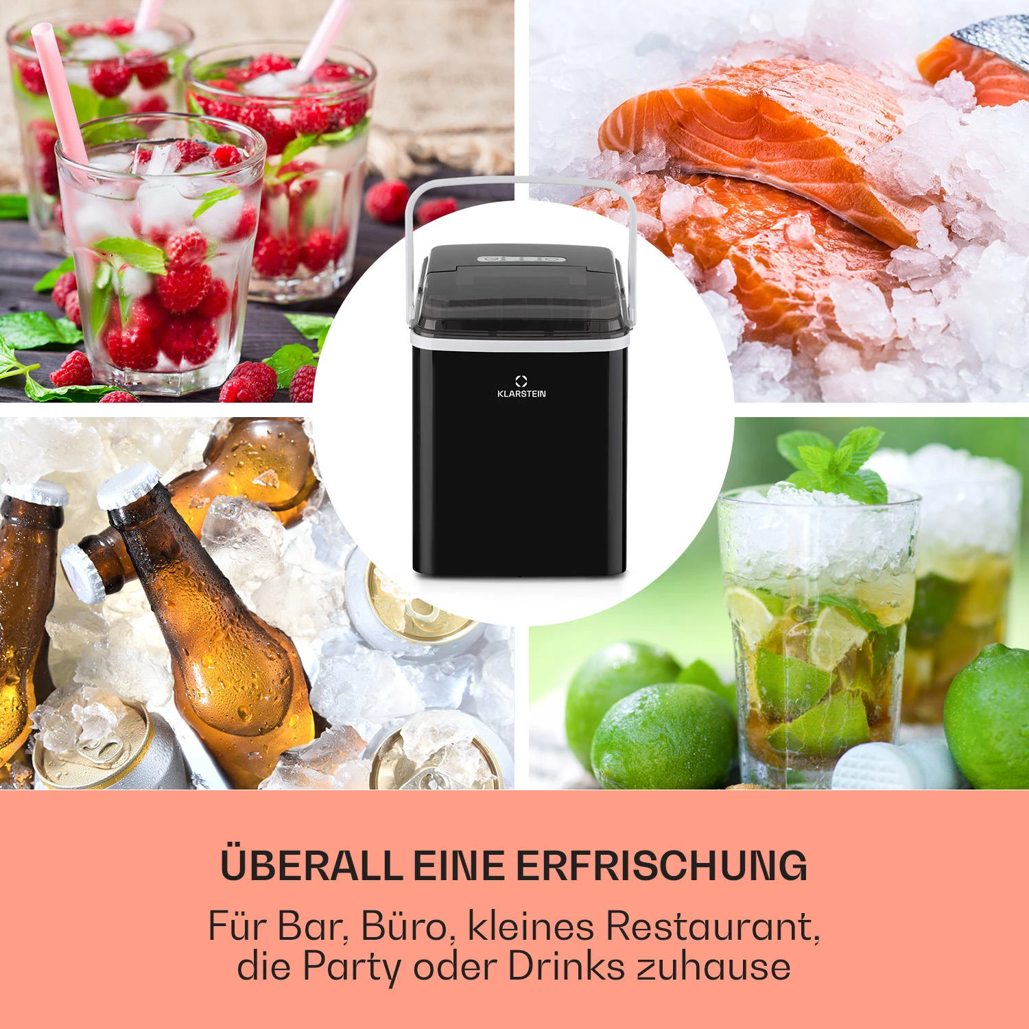 Arctic Porter Eiswürfelmaschine Bullet-Eis 12kg/24h Edelstahl – Bild 3