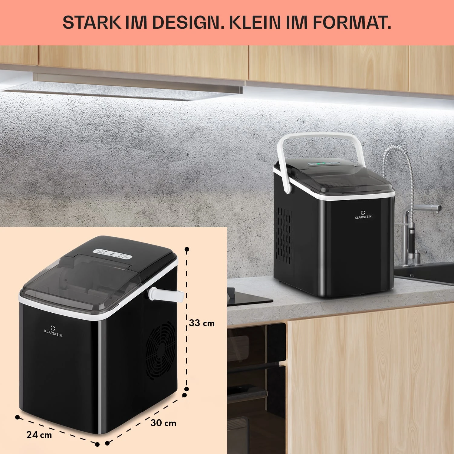 Arctic Porter Eiswürfelmaschine Bullet-Eis 12kg/24h Edelstahl – Bild 6