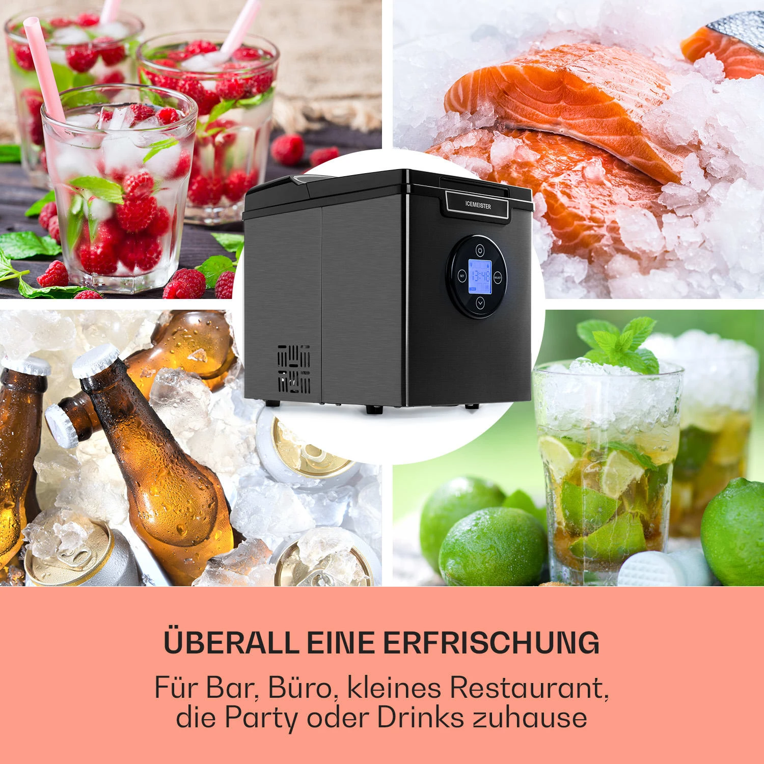 Icemeister 2G Eiswürfelmaschine 12kg/24h LC-Display Edelstahl – Bild 3