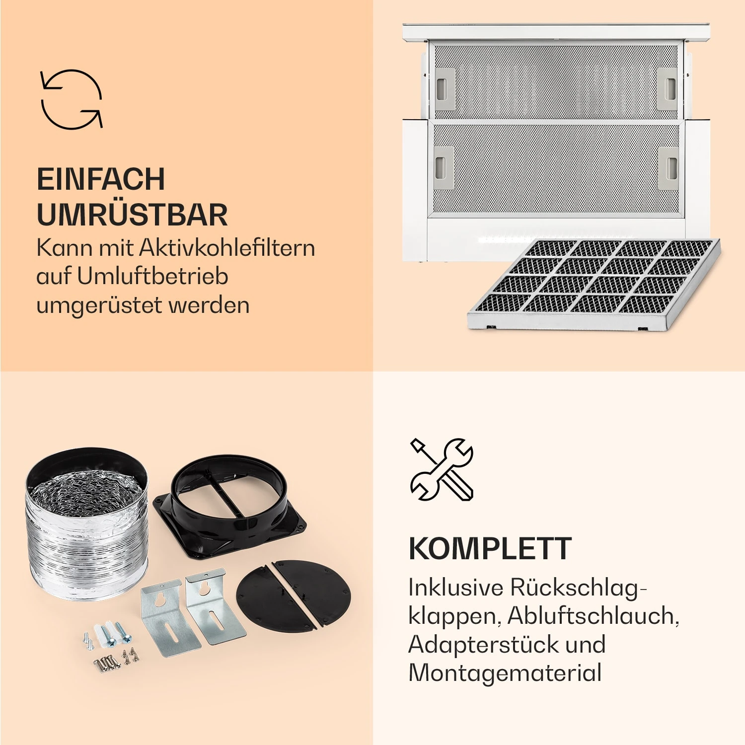 Mariana Neo 60 Flachschirmhaube 60cm 640 M³/h Abluft LED – Bild 6