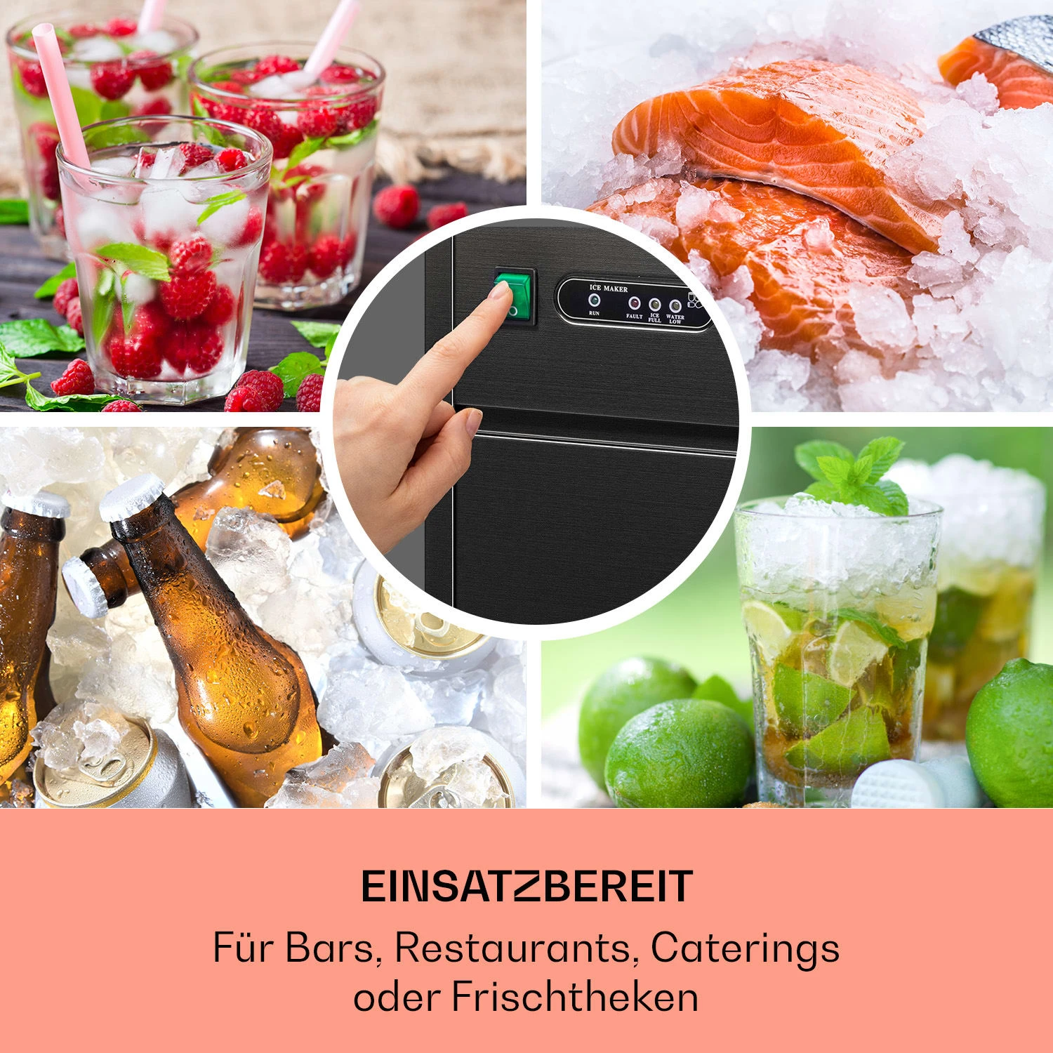 Powericer XL Eiswürfelmaschine 20 Kg/Tag 145 Watt – Bild 3