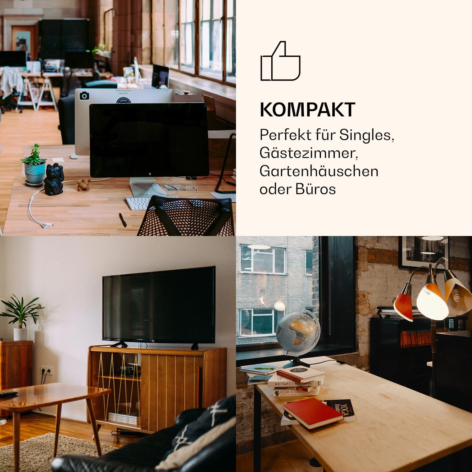 CoolArt 79L Kühl-Gefrier-Kombination EEK F Gefrierfach 9l Designtür – Bild 4