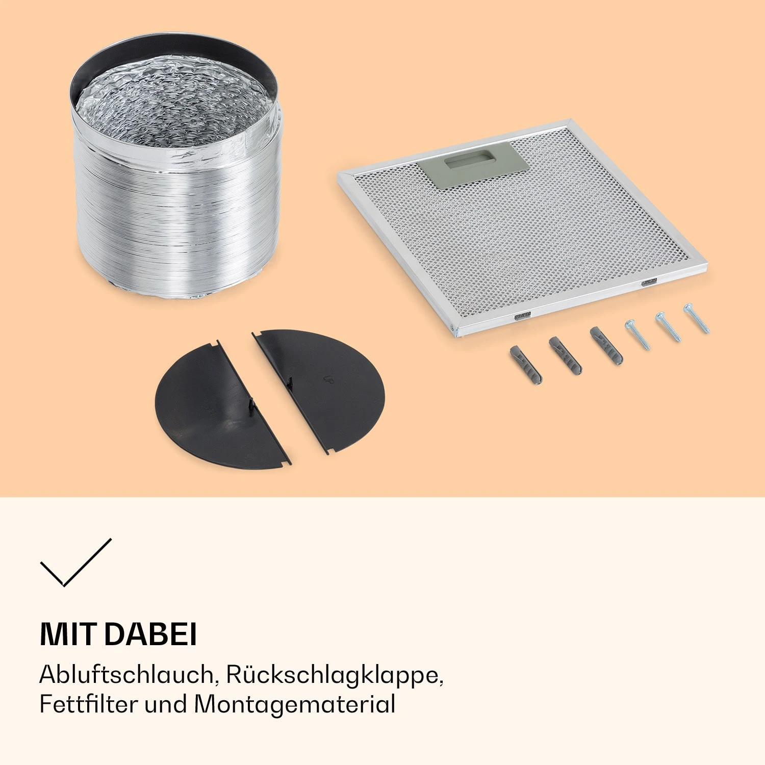 Barella Dunstabzugshaube 35,5 X 93,5 X 43 Cm Umluft 557 M³/h LED Aktivkohlefilter – Bild 5