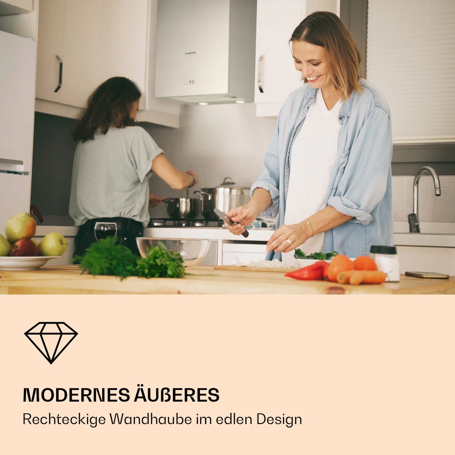 Monumenta Wandabzugshaube Aluminium 559m³/h LED EEK B – Bild 2