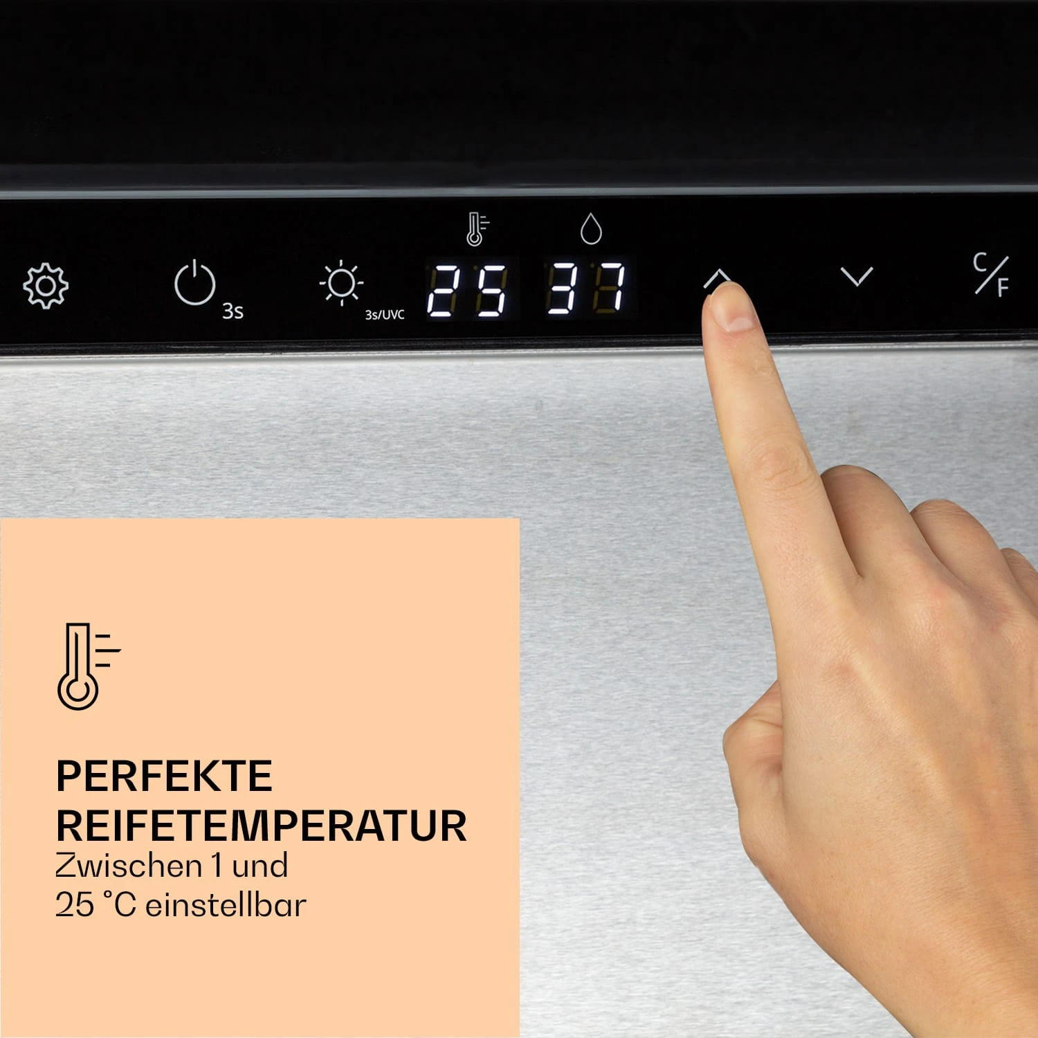 Steakhouse Pro 233 Onyx Fleischreifeschrank 1 Zone 233 L 1-25°C Touch Panorama – Bild 4